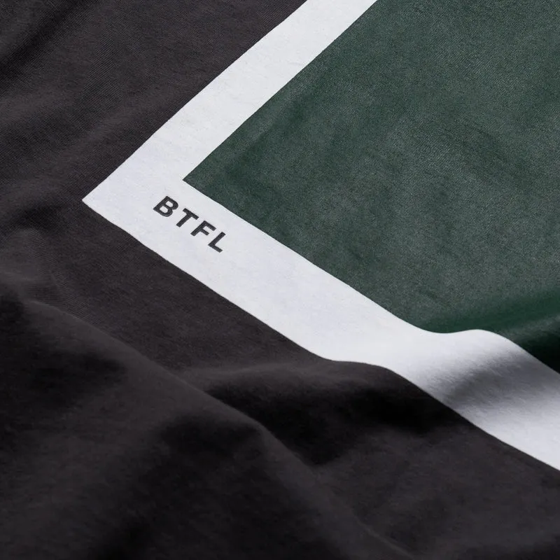 Quilted Pattern BTFL Flag Tee - Vintage Black