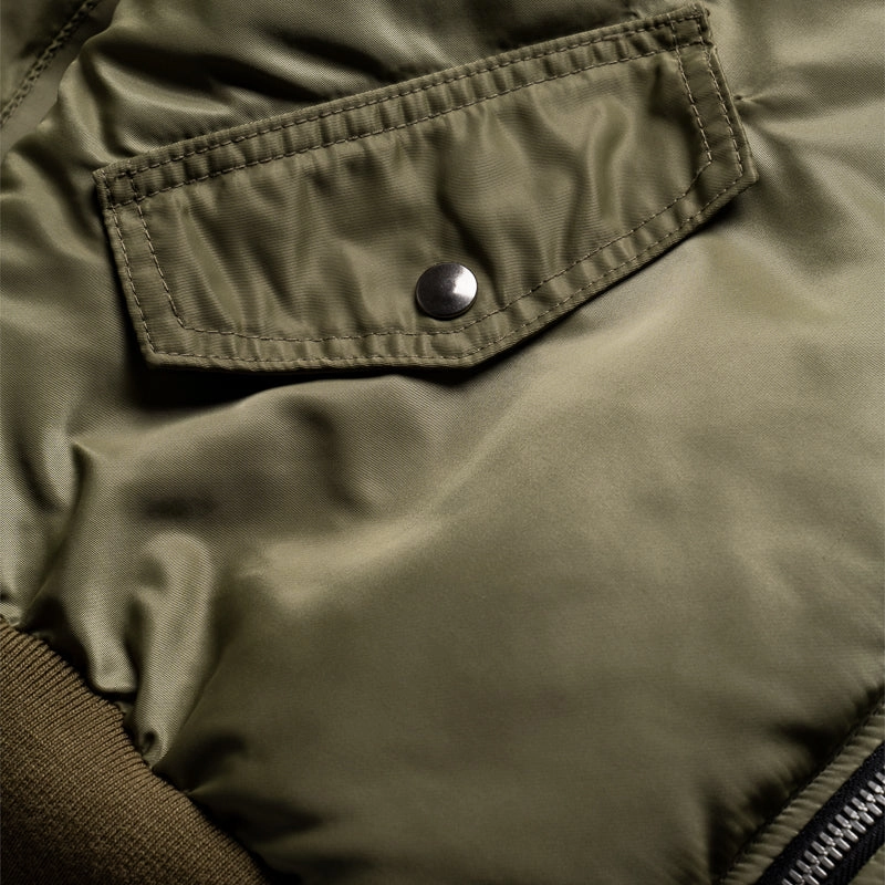 Debate Hooded BTFL Flight Jacket - Military Green