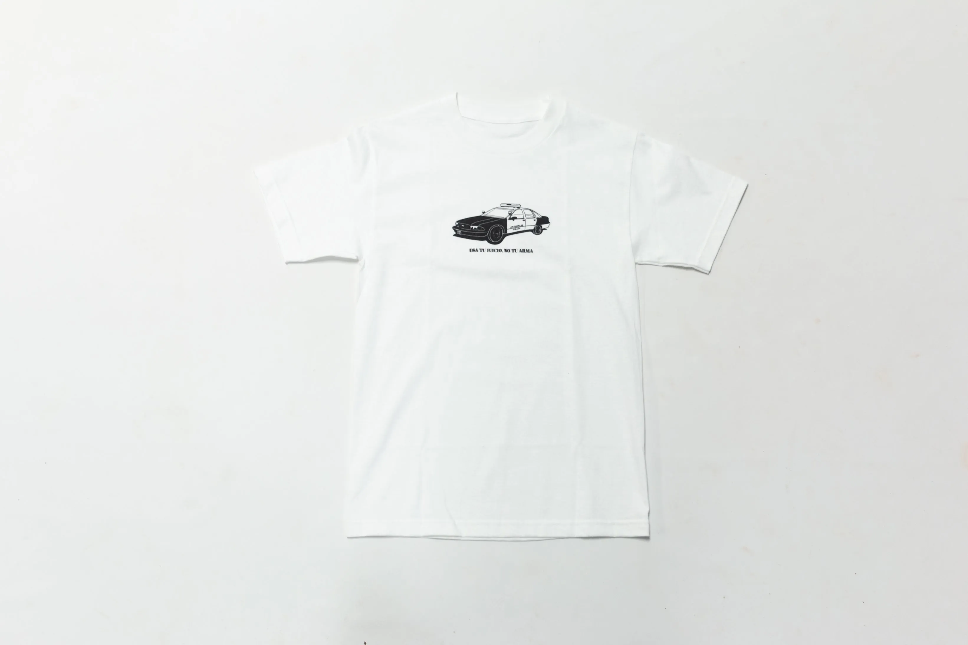 Bueno - Los Angeles Cop Car Tee (White) Denim Cool