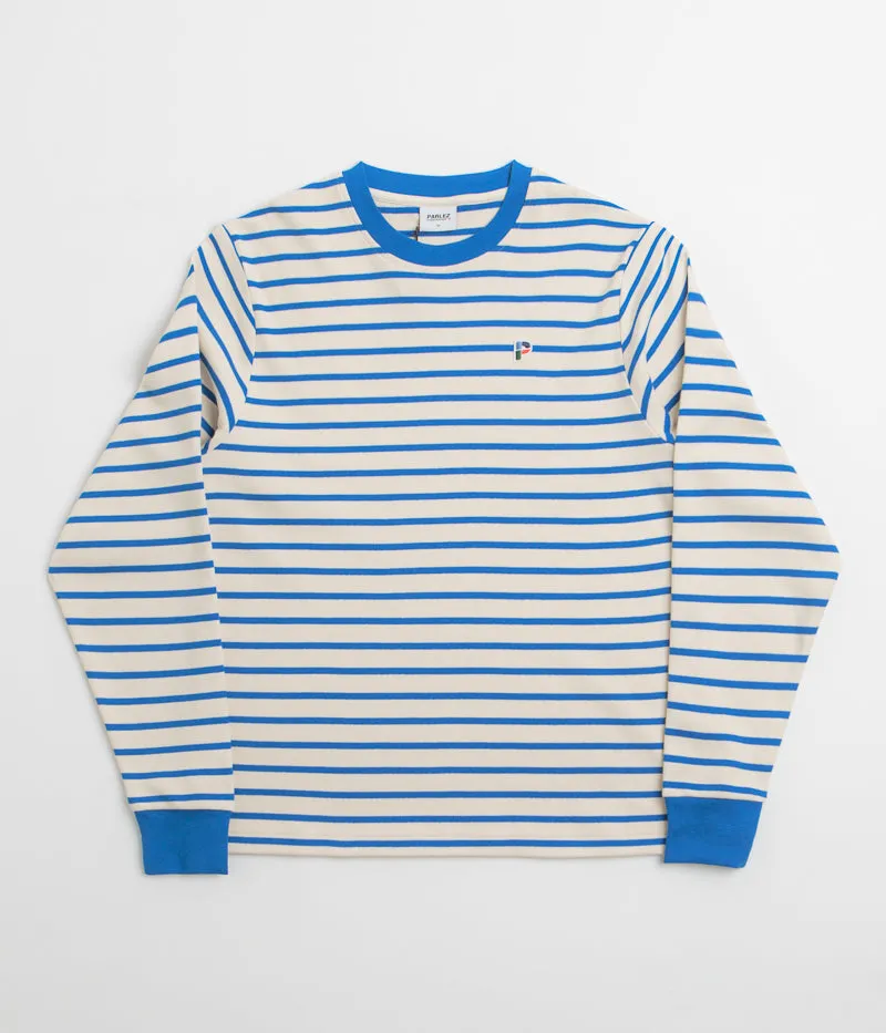 Parlez Shore YD Stripe Long Sleeve T-Shirt - Azure social venue event flared silhouette