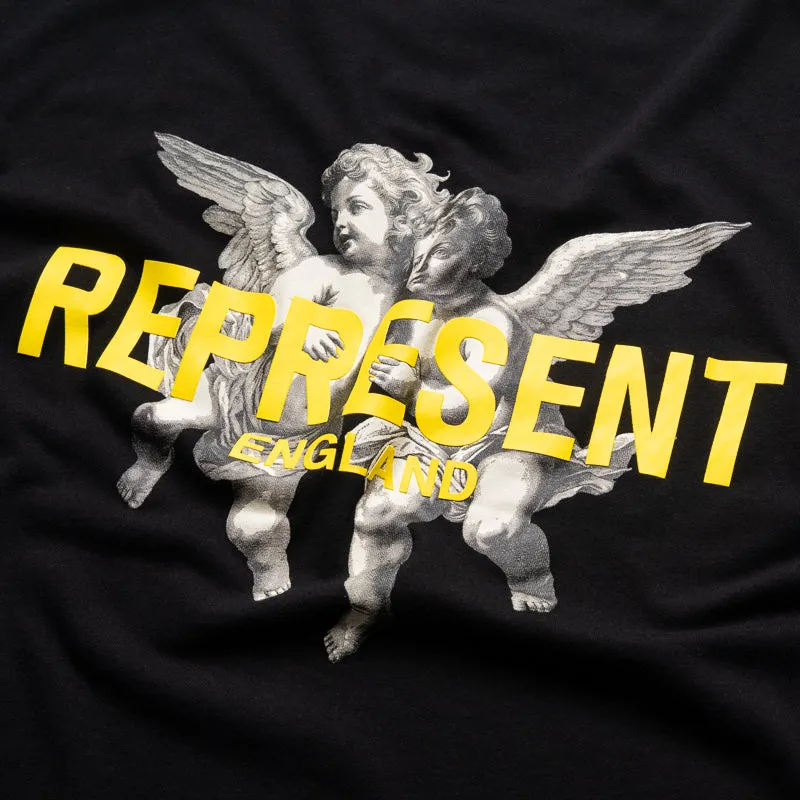 embroidered hem cuffs Represent Legacy Cherubs Tee - Jet Black
