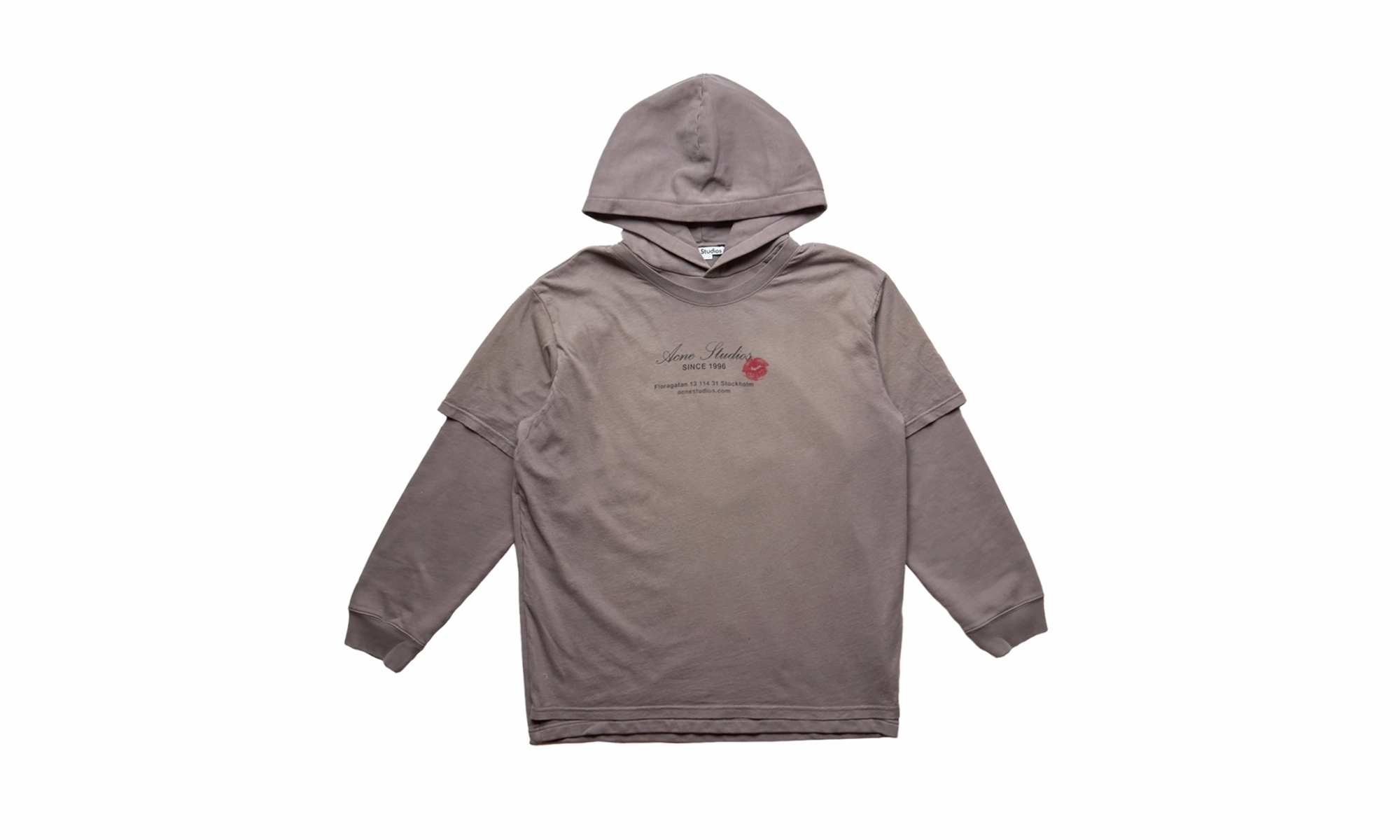 Business Card Layered Hoodie "Grey"