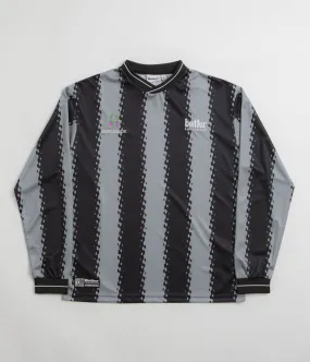 Tapered Legs Butter Goods All City Long Sleeve Jersey - Black / Charcoal