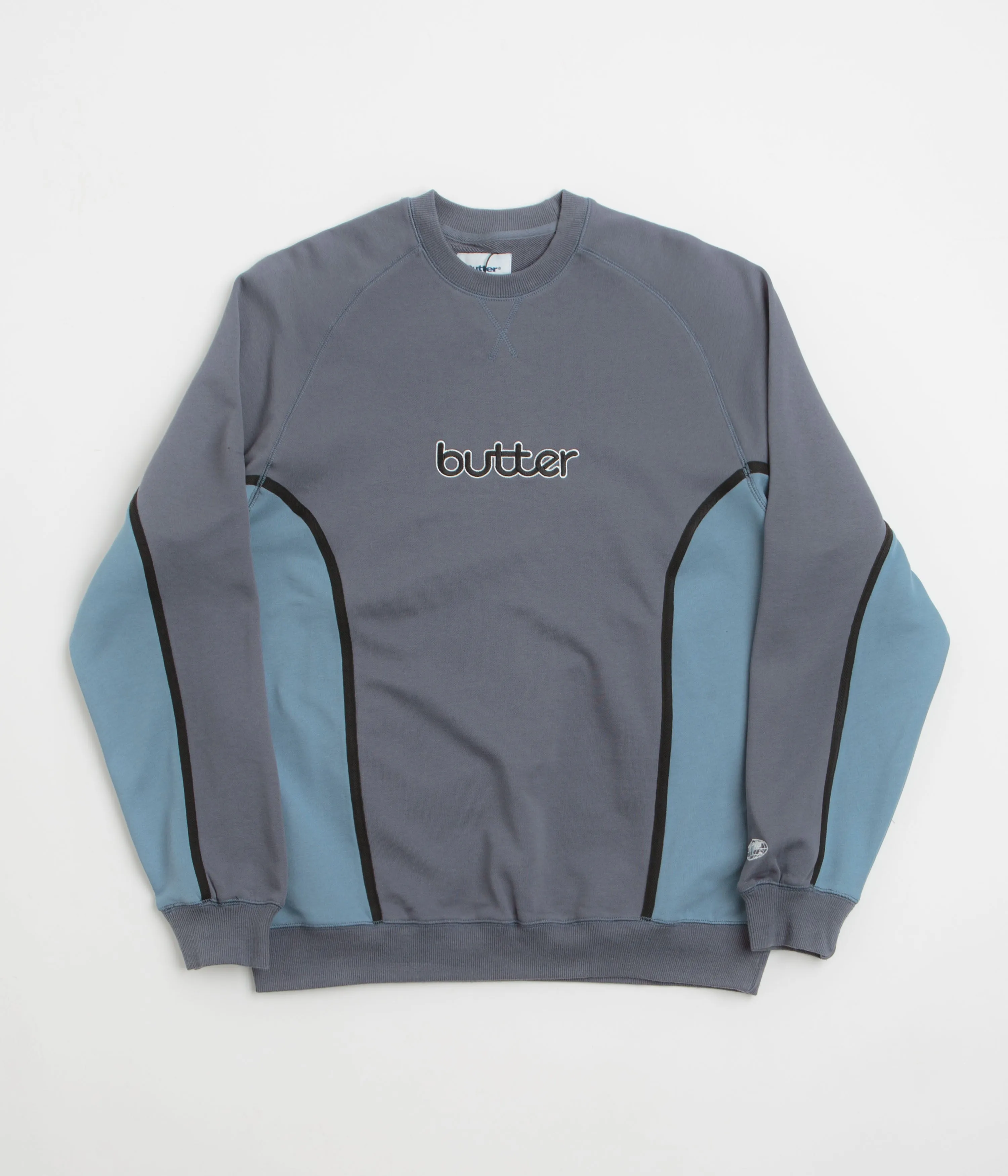 product ombre gradient Street Sporty Butter Goods Aspect Crewneck Sweatshirt - Slate / Denim