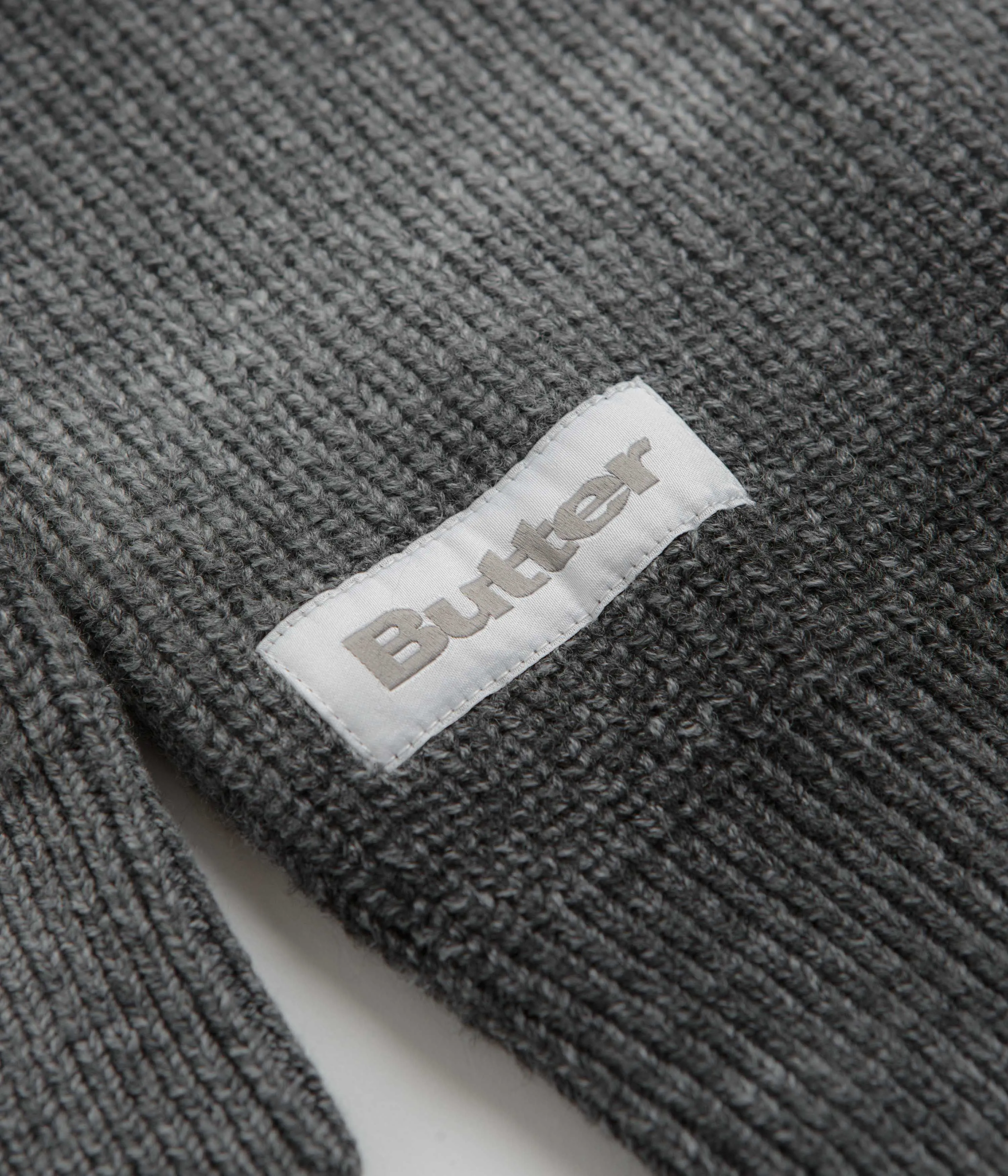 Butter Goods Beams Knit Sweatshirt - Charcoal Warm Hues twill