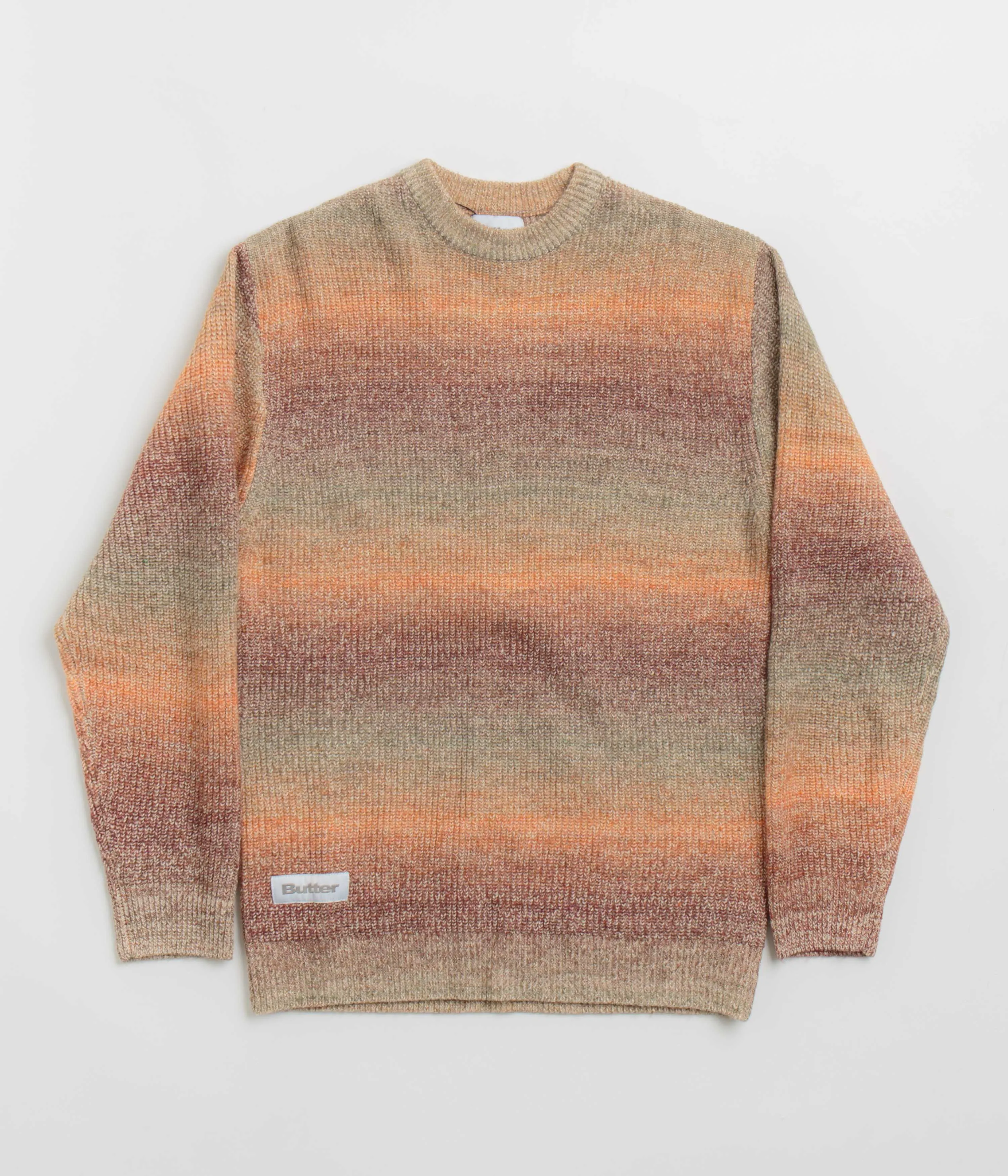 Butter Goods Beams Knit Sweatshirt - Ochre Short product neon energy