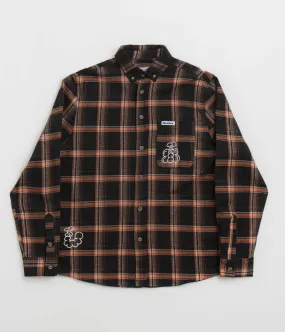 Butter Goods Bugs Flannel Shirt - Black Thermoregulating Fabric