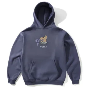 Back Graphic French Terry Construction Butter Goods - Canine Hoodie Steel