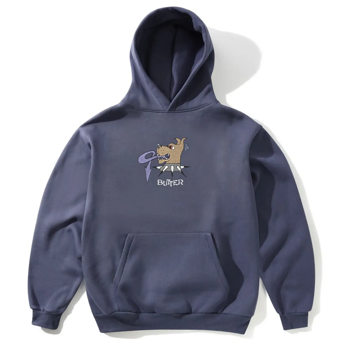 Back Graphic French Terry Construction Butter Goods - Canine Hoodie Steel