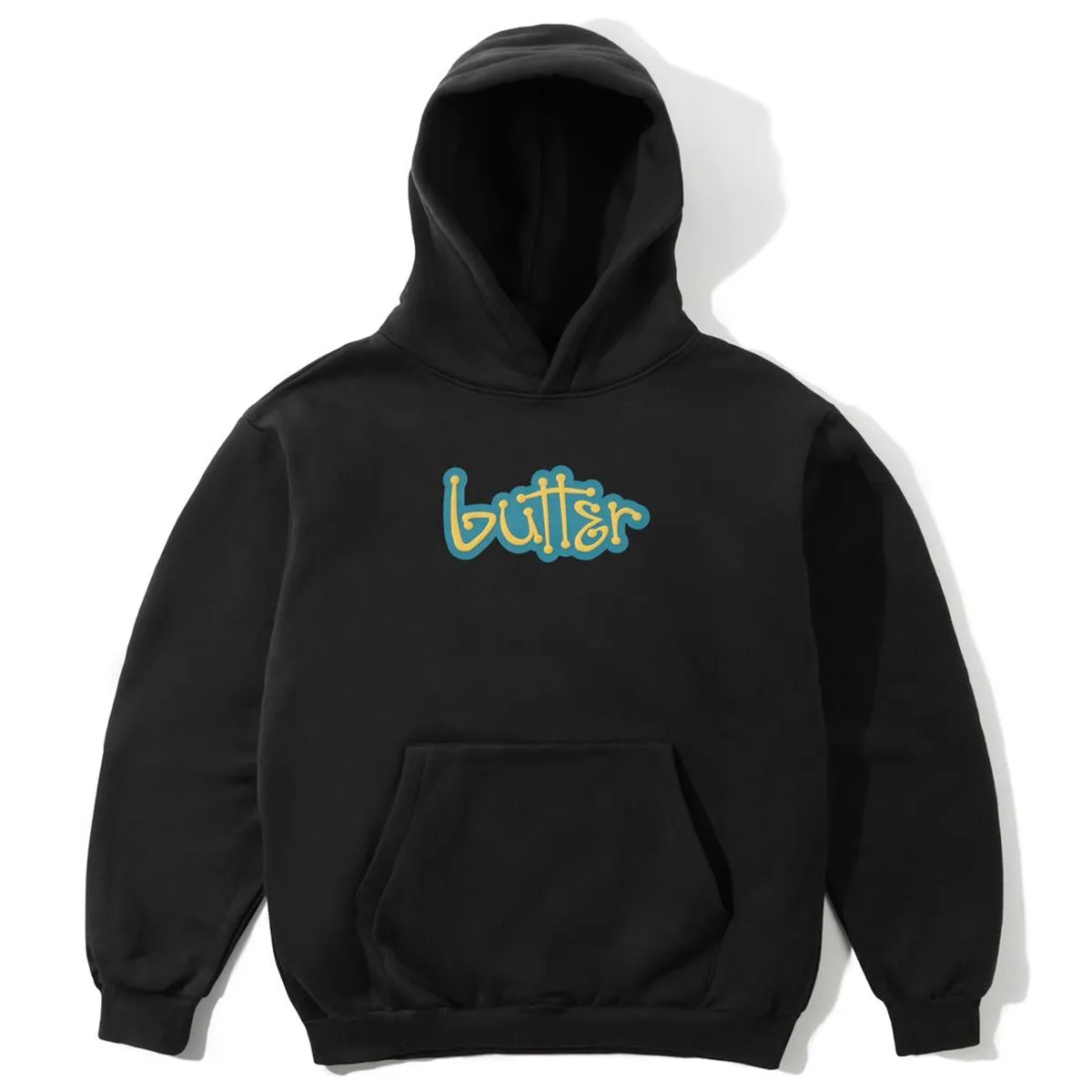Butter Goods - Connection Hoodie Black Breathable Mesh Panels