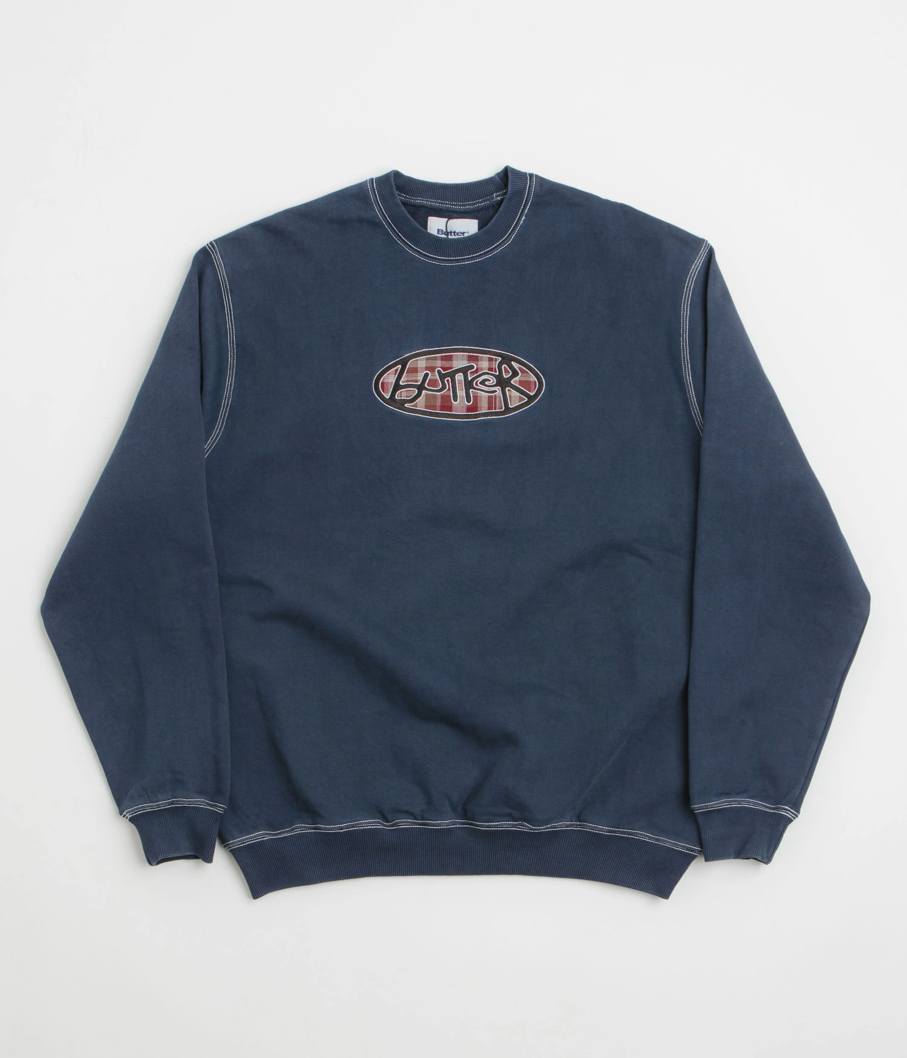 product comparison Butter Goods Crust Crewneck Sweatshirt - Washed Navy