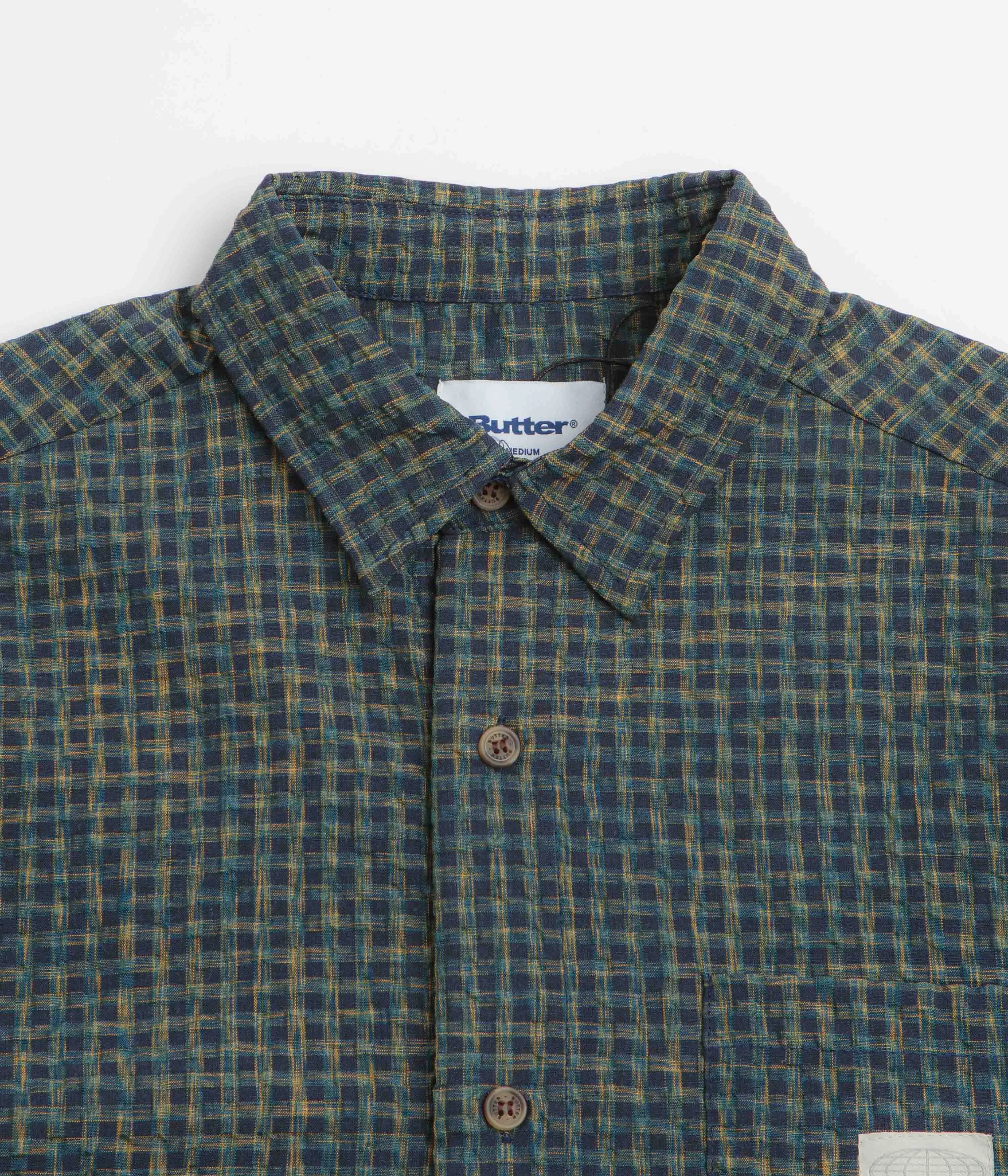 Butter Goods Equipment Short Sleeve Shirt - Navy Plus Size Fit