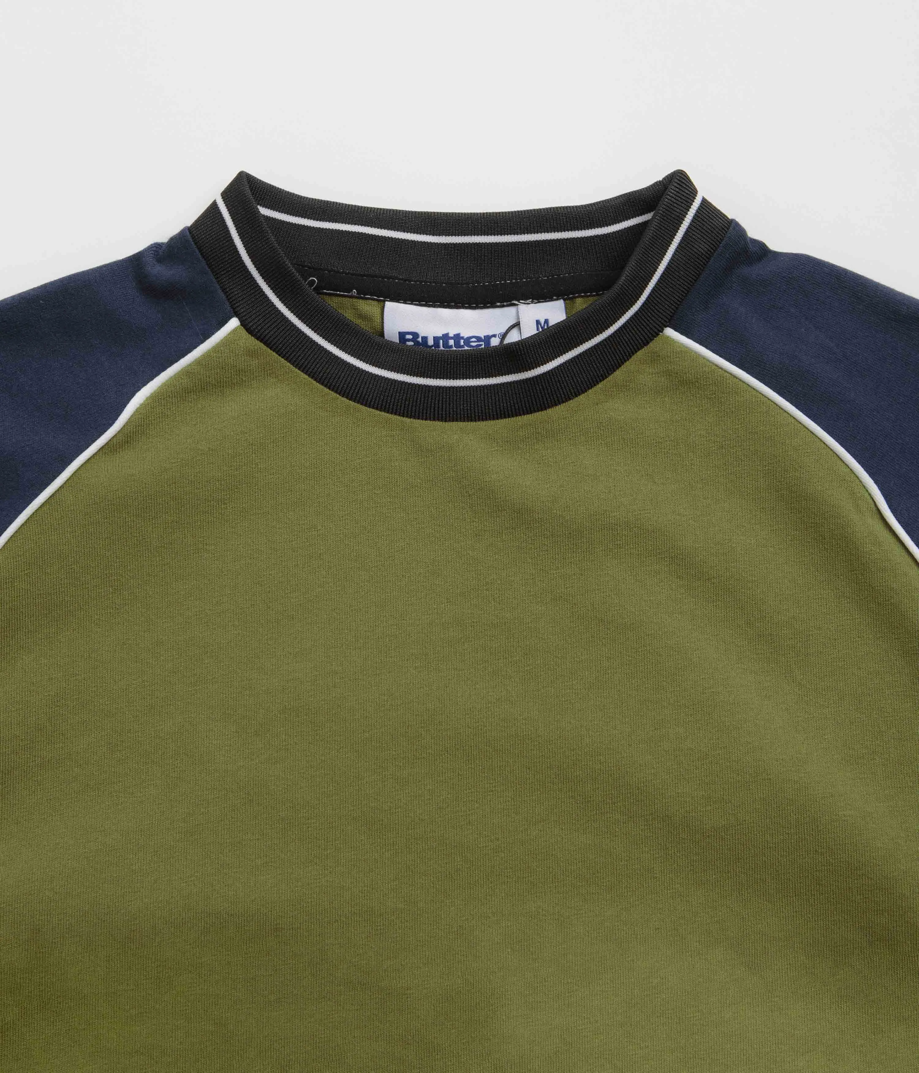 Soft Collar Lining hotel event Butter Goods Lap T-Shirt - Moss
