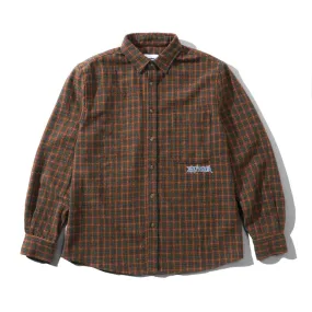 Anti Static Treatment Butter Goods L/S Encounter Check Shirt - Brown / Blue