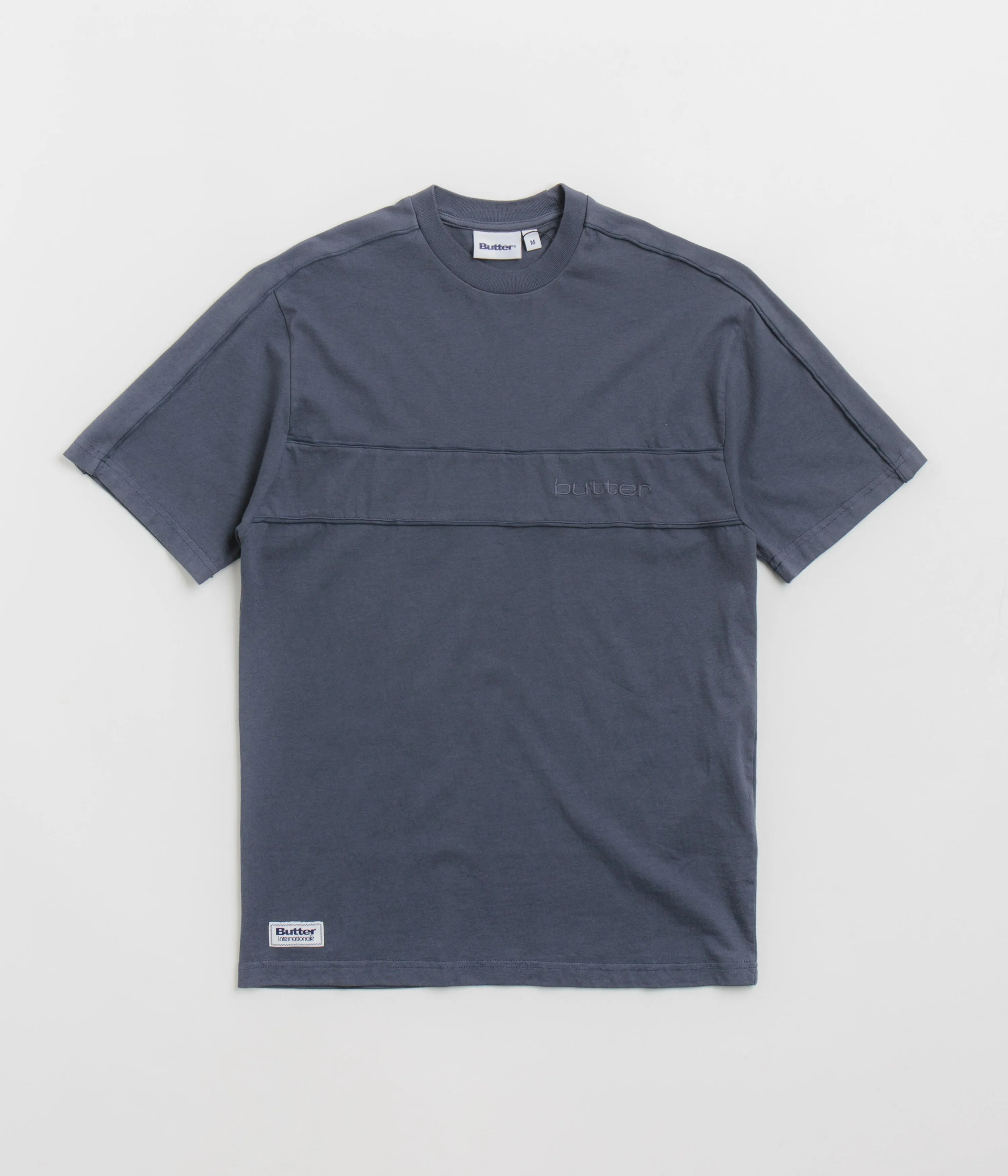 Butter Goods Movement T-Shirt - Denim Cuffed Sleeves moisture resistant