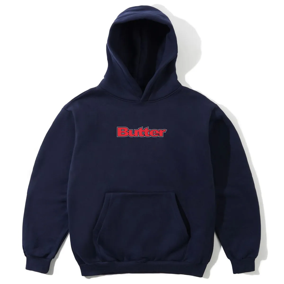 Butter Goods - Outline Logo Hoodie Navy Casual Look