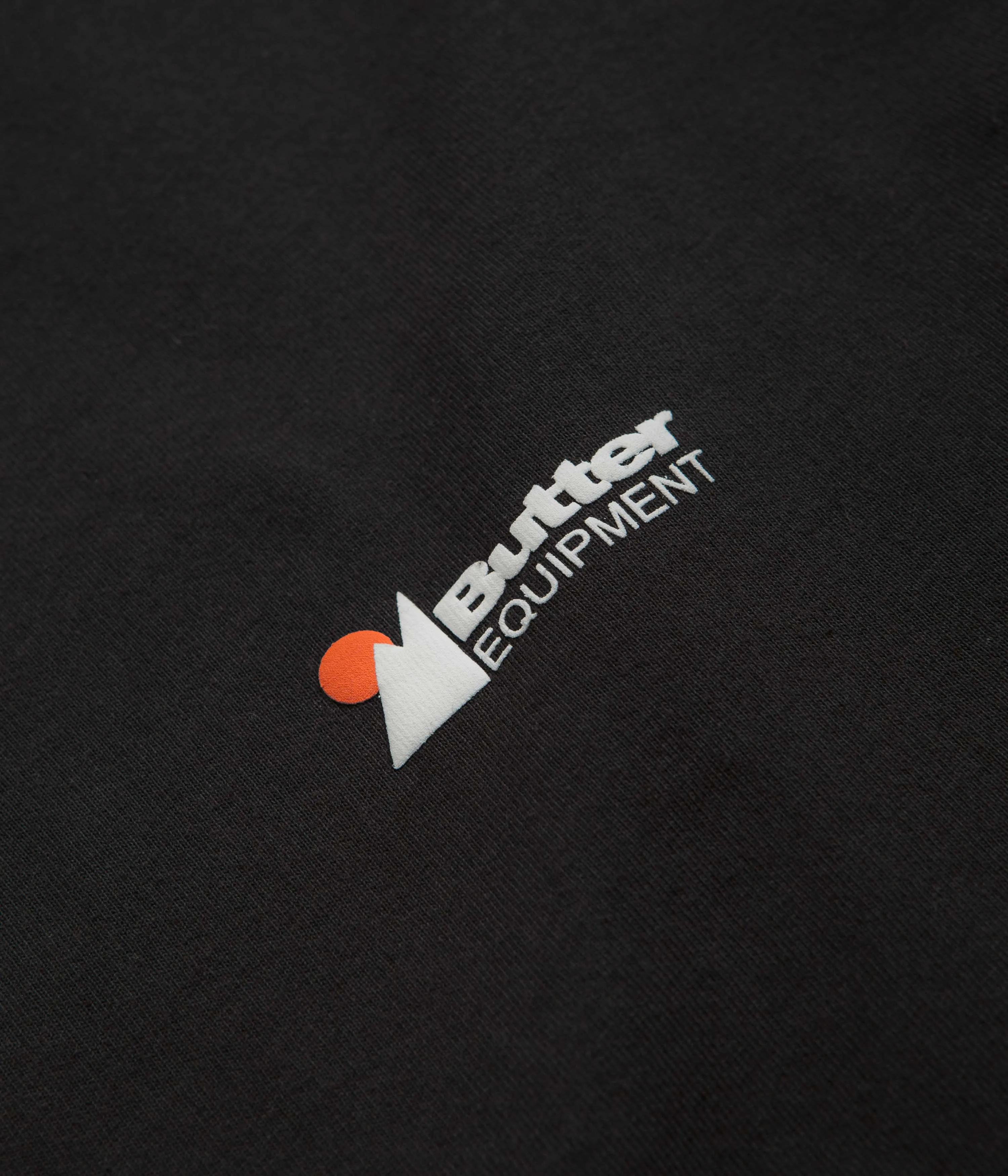 Split hem Butter Goods Pigment Dye Long Sleeve T-Shirt - Washed Black