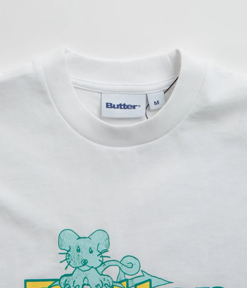 Comfortable Butter Goods Rat Logo T-Shirt - White