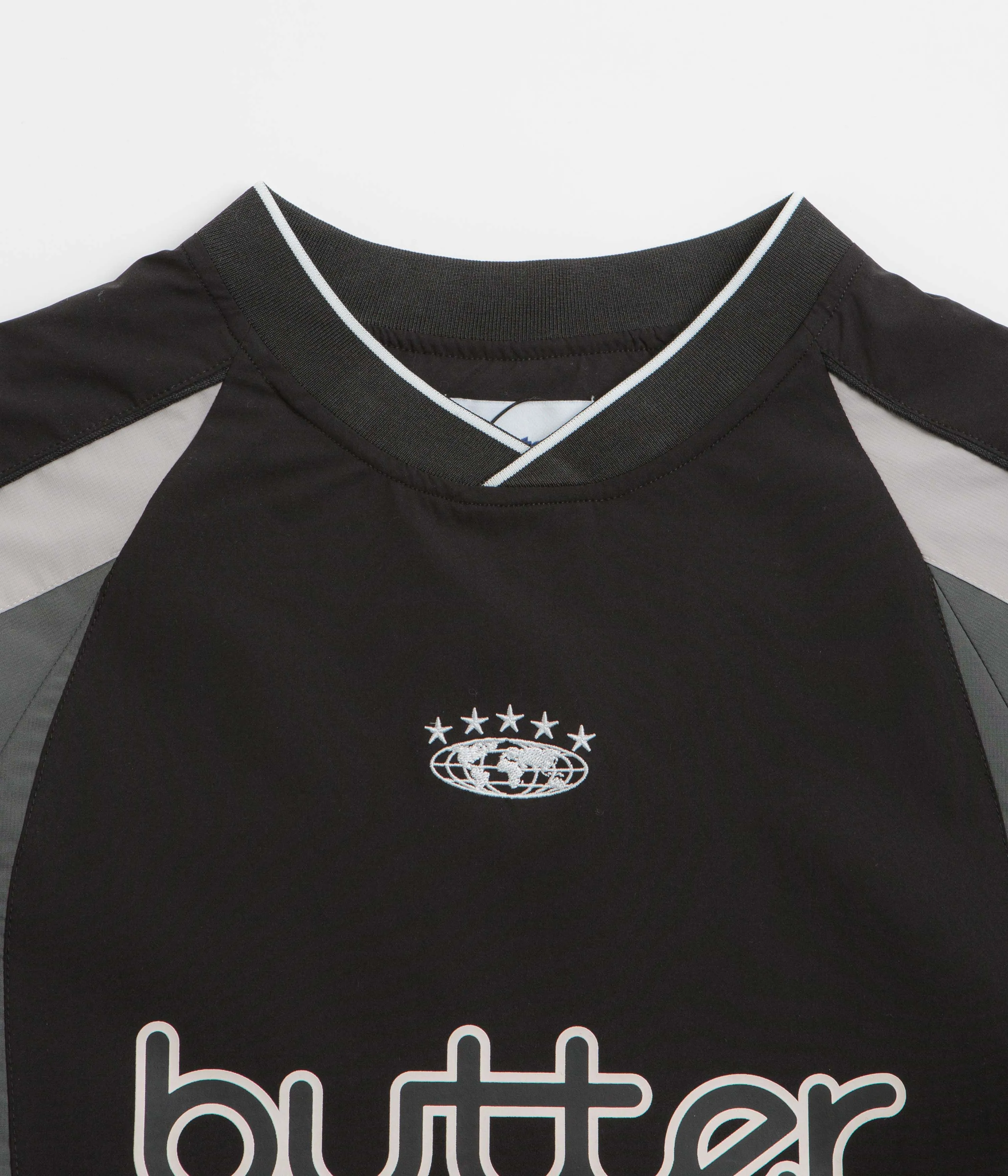 Floral Print product office appropriate professionalism Butter Goods Ridge Sport Crewneck Sweatshirt - Black