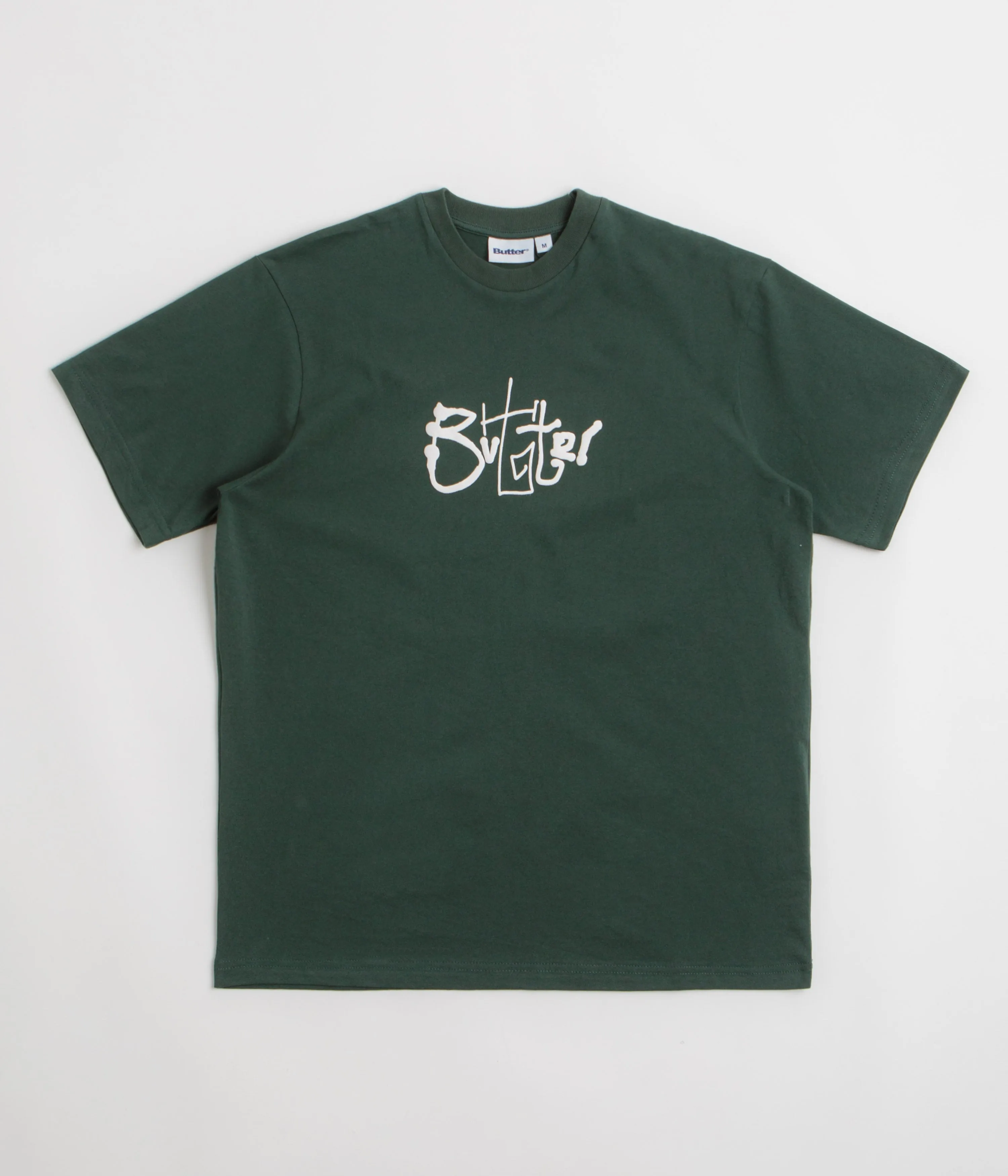 Smart Knee Length Butter Goods Scribble T-Shirt - Dark Forest