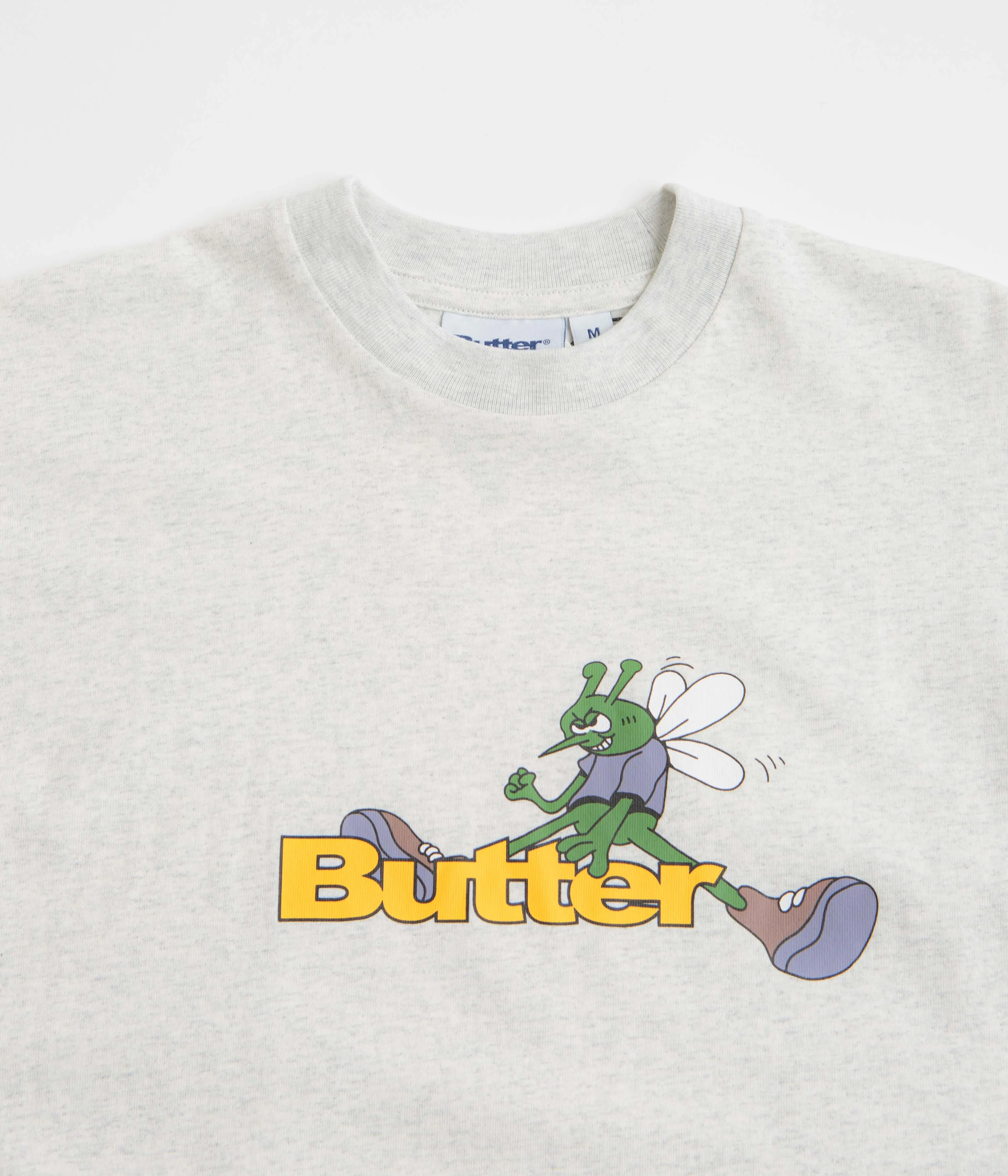 Non Iron Cotton Material Butter Goods Skeeter Logo T-Shirt - Ash