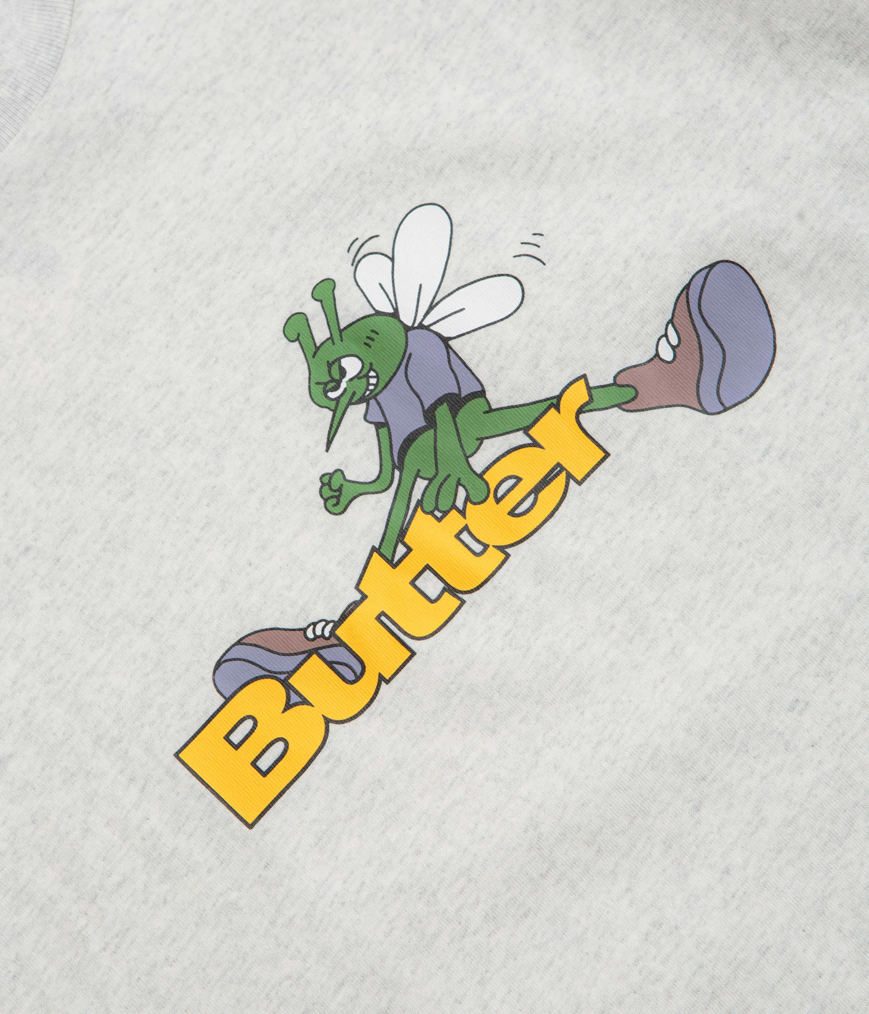 Button tiers Butter Goods Skeeter Logo T-Shirt - Ash