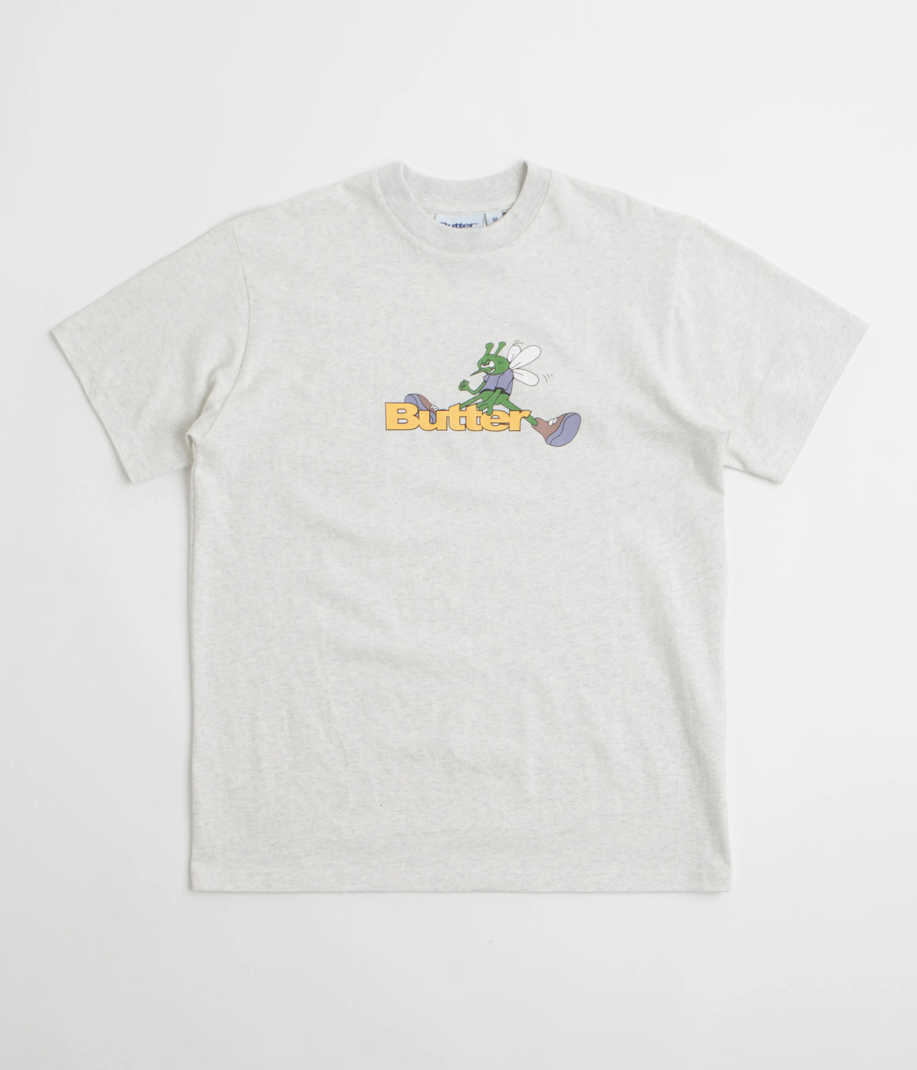 colorfast Butter Goods Skeeter Logo T-Shirt - Ash