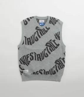 Butter Goods x Blue Note Indestructible Knitted Vest - Heather Grey Classic Fit