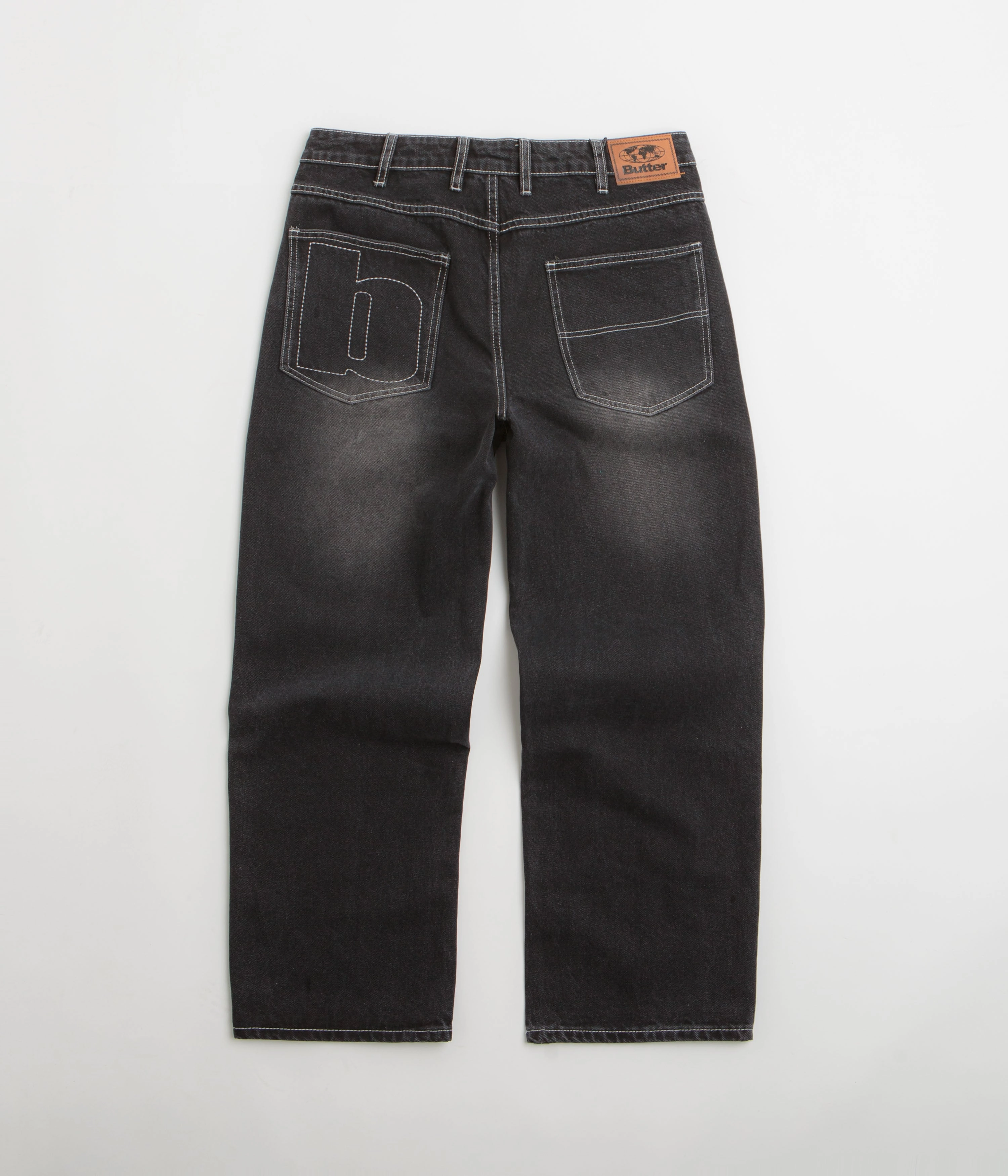 Bi Stretch Fabric AdjustableWaistband Butter Goods Ace Jeans - Distressed Black