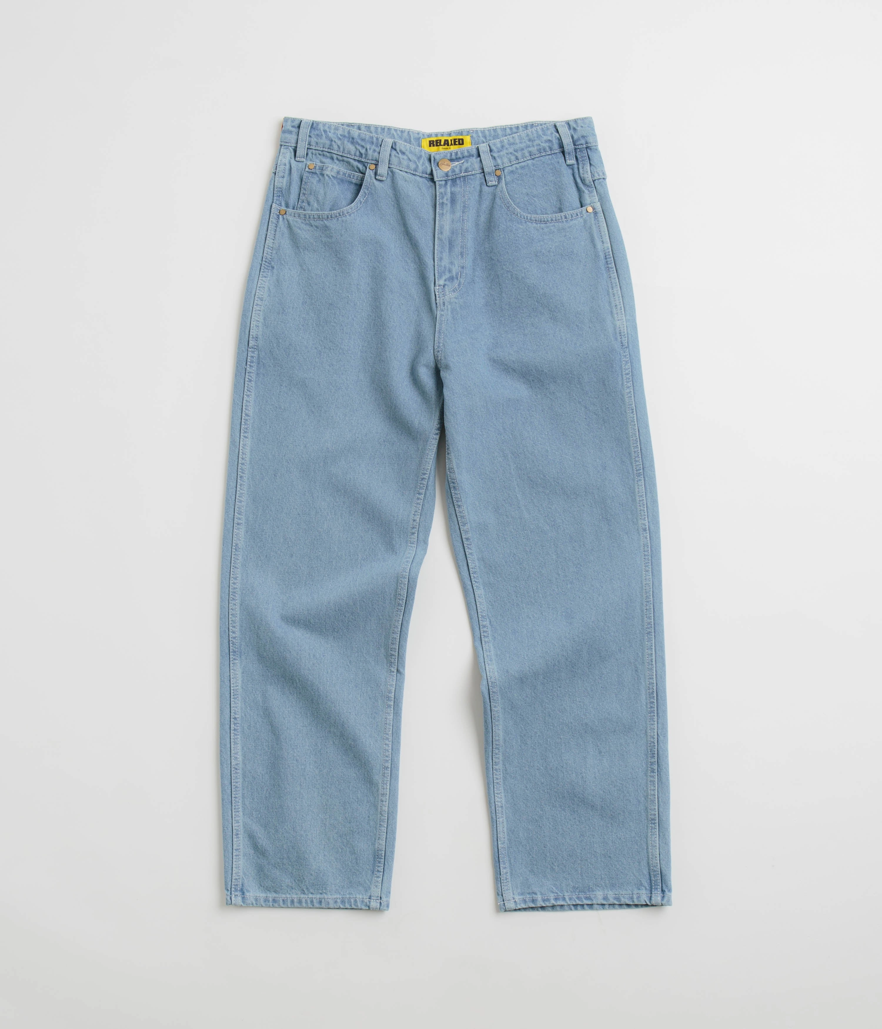 Butter Goods Art Jeans - Mid Blue Durable Stitching Blackout fabric