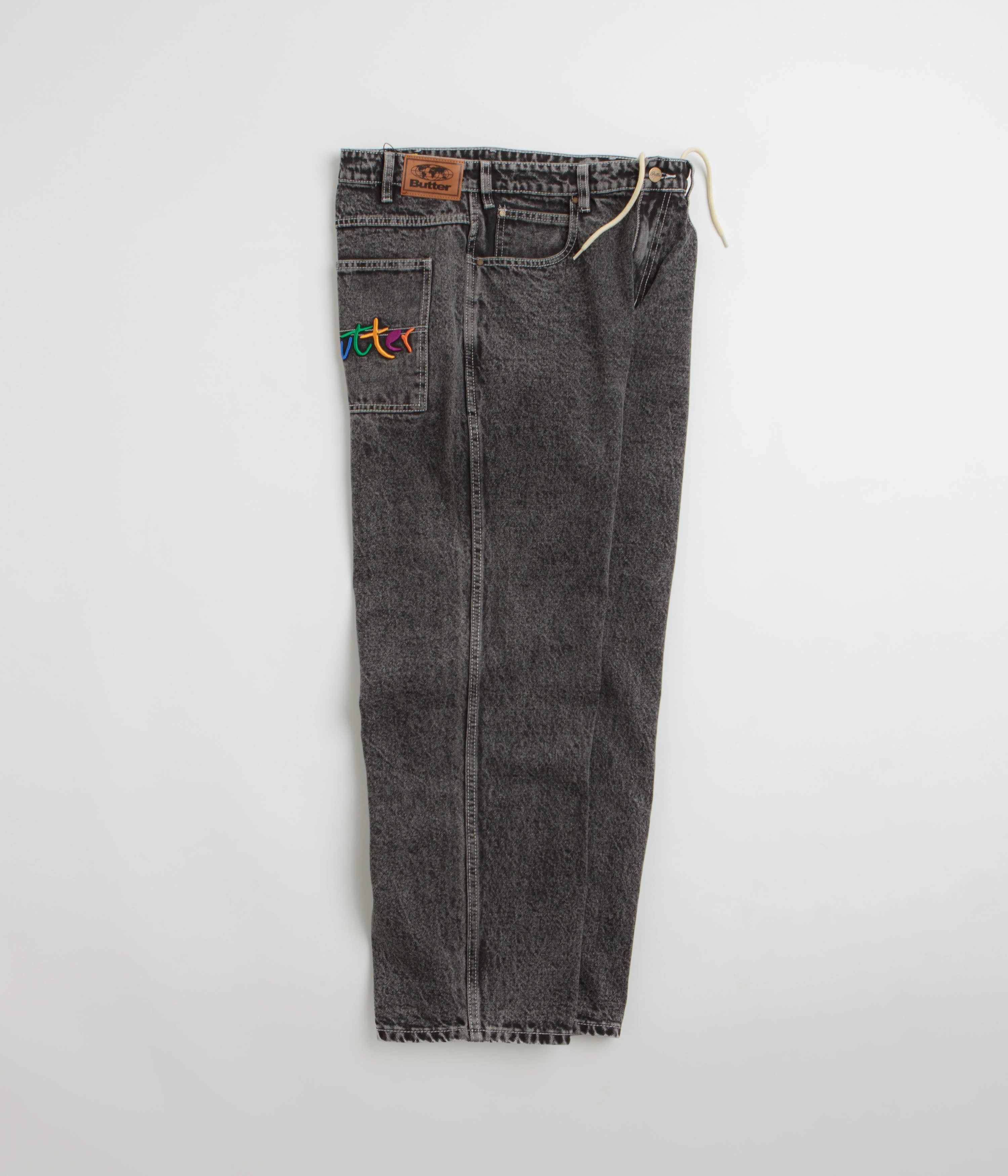 Durable Seams Butter Goods Art Jeans - Washed Black