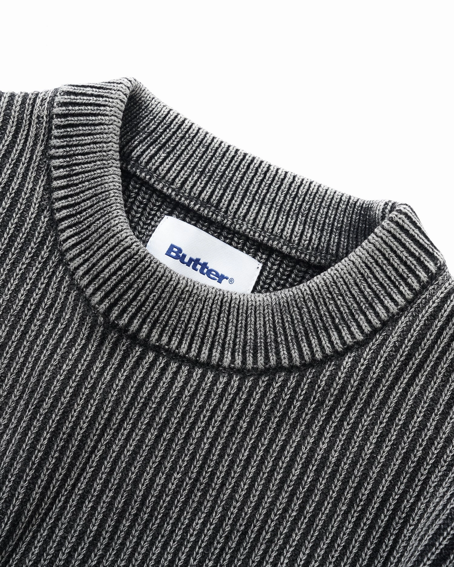 Butter Goods Bleach Knit Sweater MachineWashable Fabric Worn In