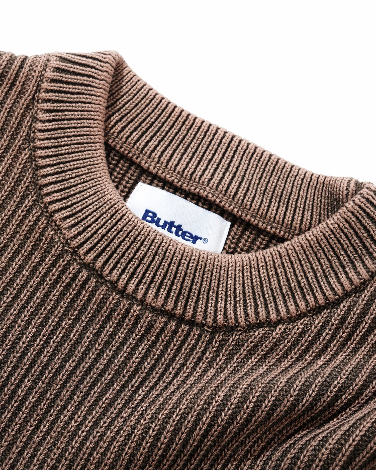 Butter Goods Bleach Knit Sweater Relaxed Cut Cool Layering