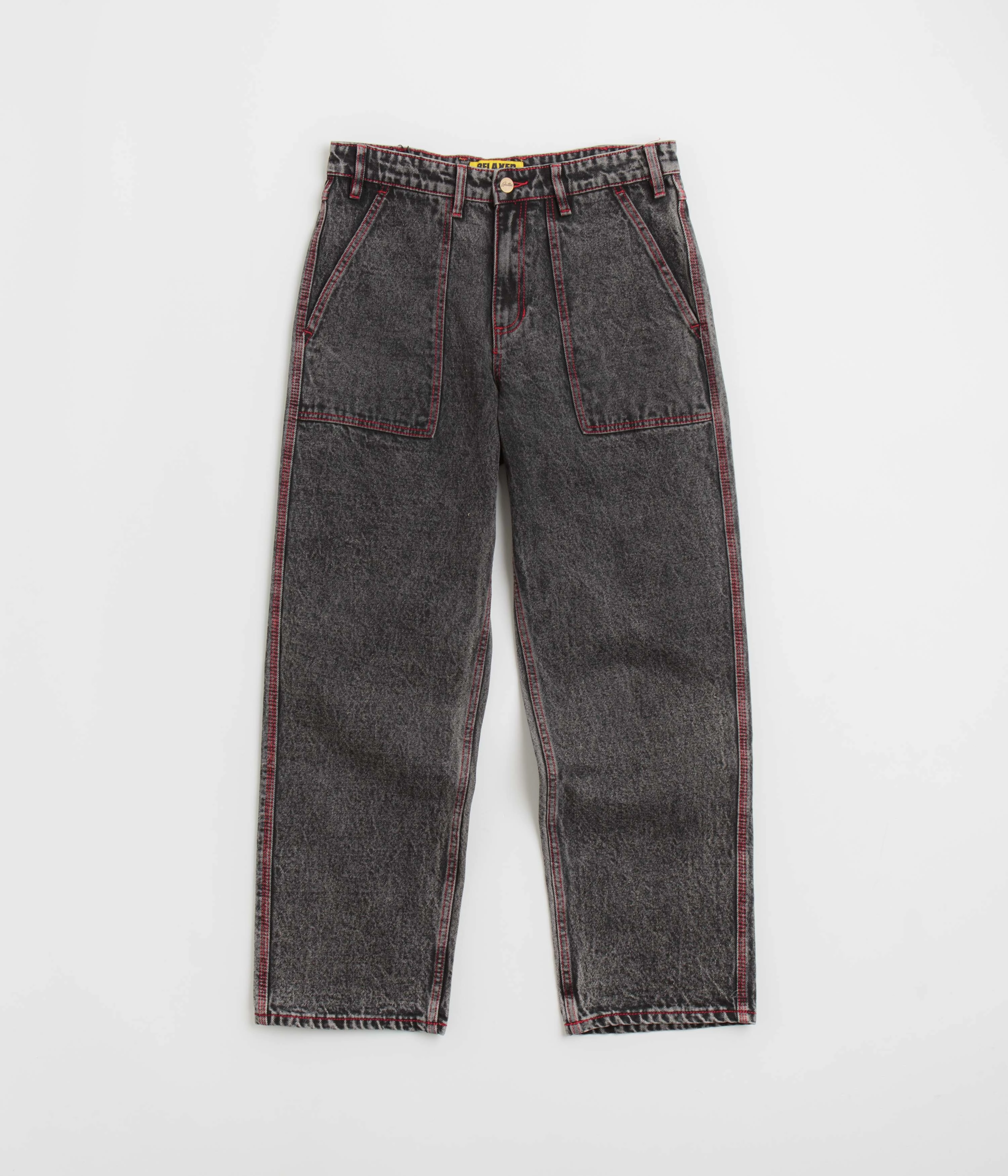 UVProtectiveLayer Butter Goods Breakdown Relaxed Jeans - Acid Wash Black