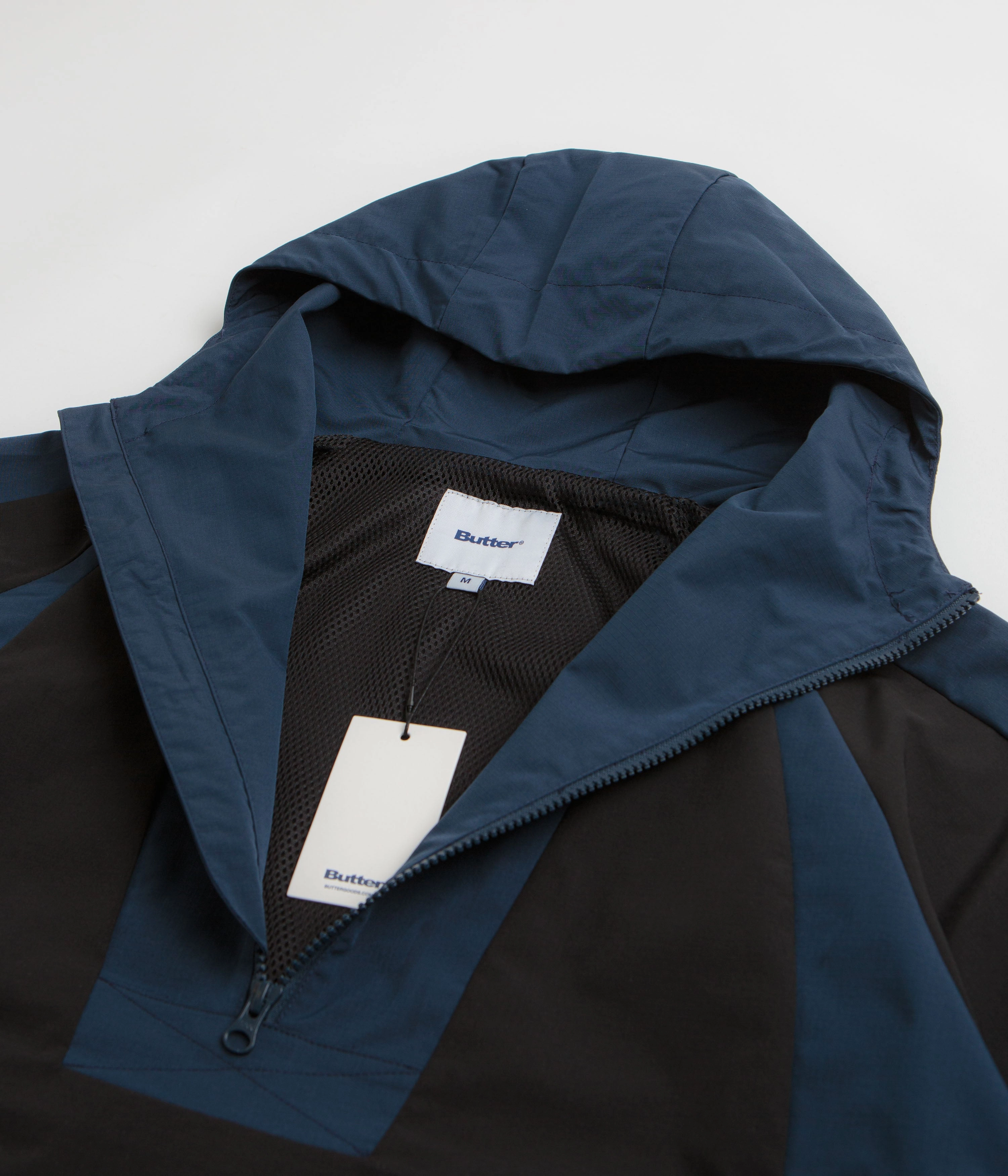 Butter Goods Contour Anorak Jacket - Navy / Black Flexible Seams