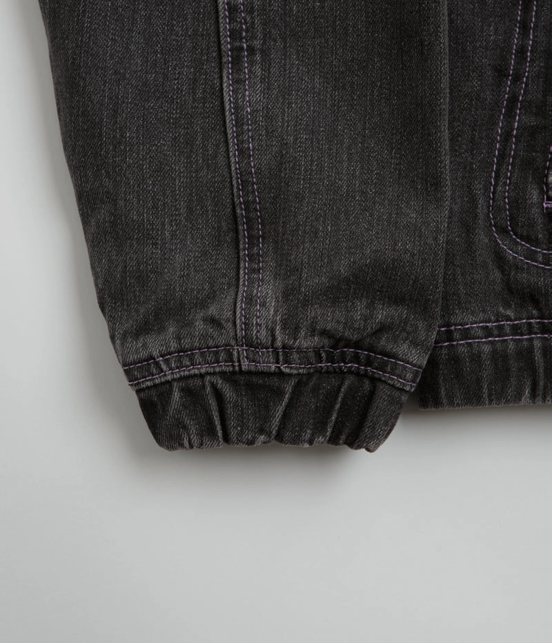 Butter Goods Device Denim Jacket - Washed Grey Stretchable Fabric Relaxed Cut