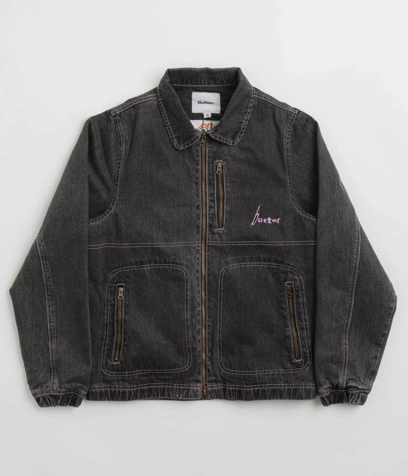 Convertible Design Unwind Butter Goods Device Denim Jacket - Washed Grey