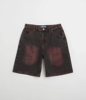 Reflective Trim Detail Daily Fit Butter Goods Encounter Denim Shorts - Tinted Washed Black