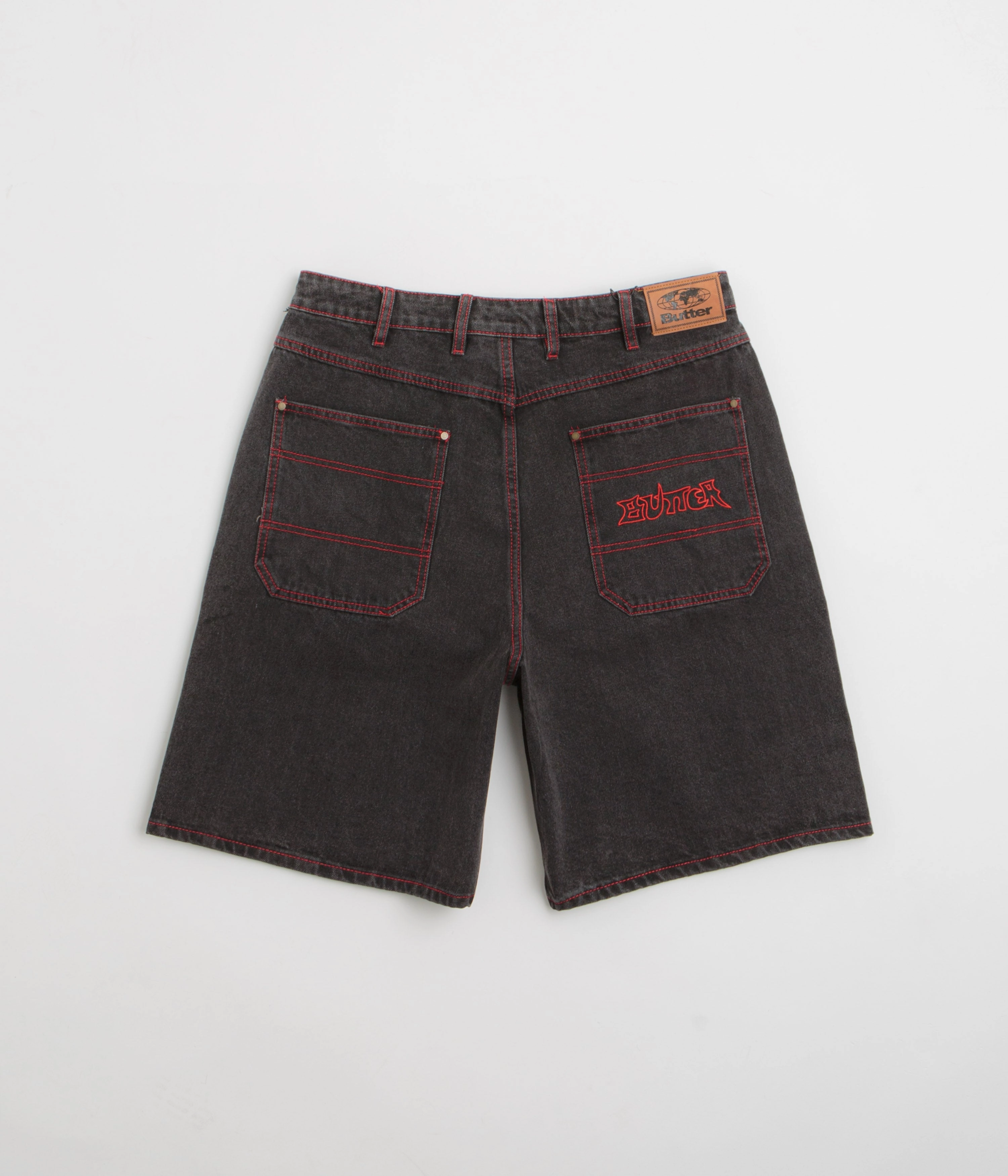 Butter Goods Encounter Denim Shorts - Tinted Washed Black Durable Construction