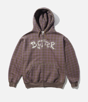 product duck cloth ruggedness Breathable fabric Butter Goods Eruption Zip-Thru Hooded Sweater