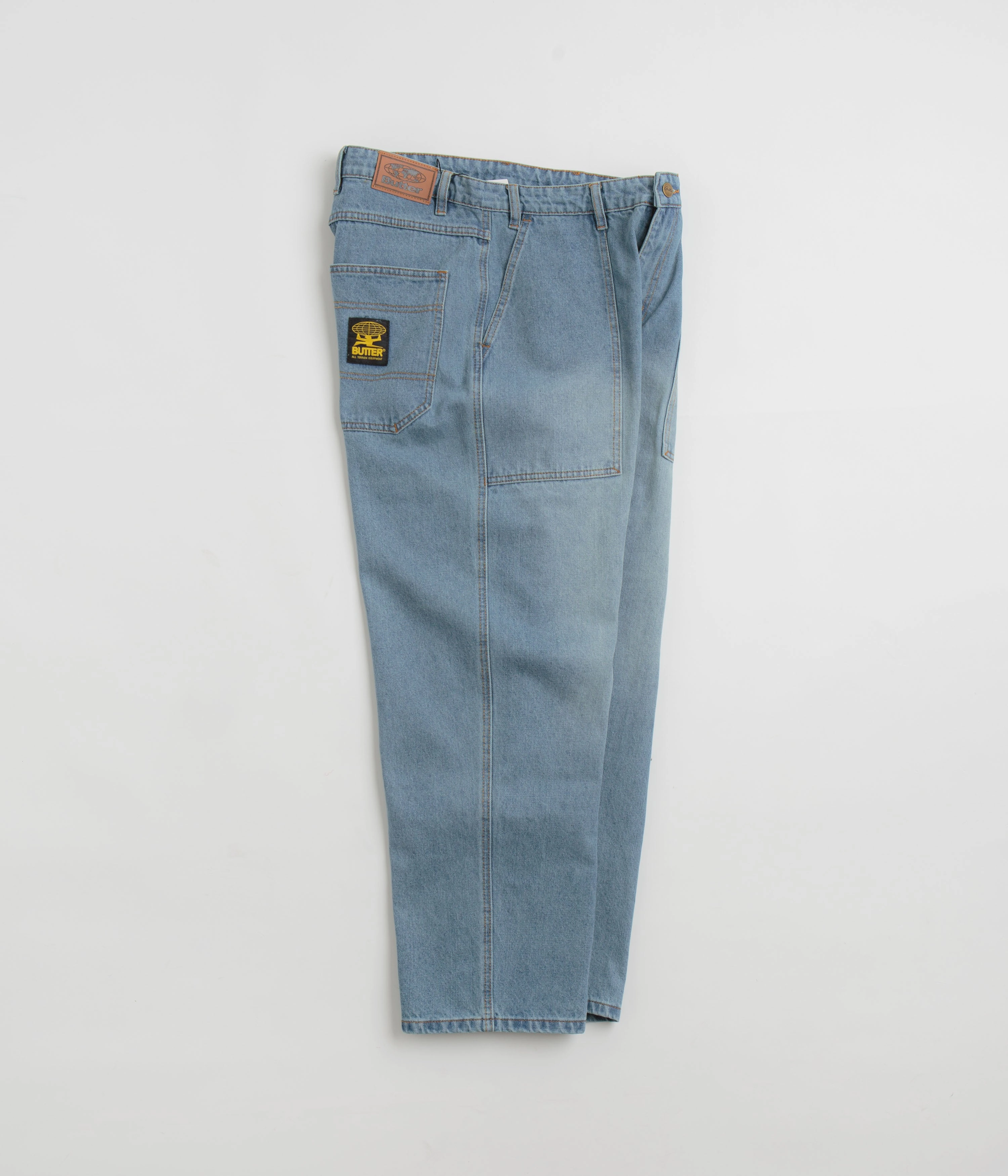 OdorResistantTreatment Light Reflective Details Butter Goods Patch Pocket Jeans - Faded Blue