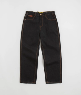 Butter Goods Relaxed Jeans - Washed Black / Black Windproof Membrane anti static