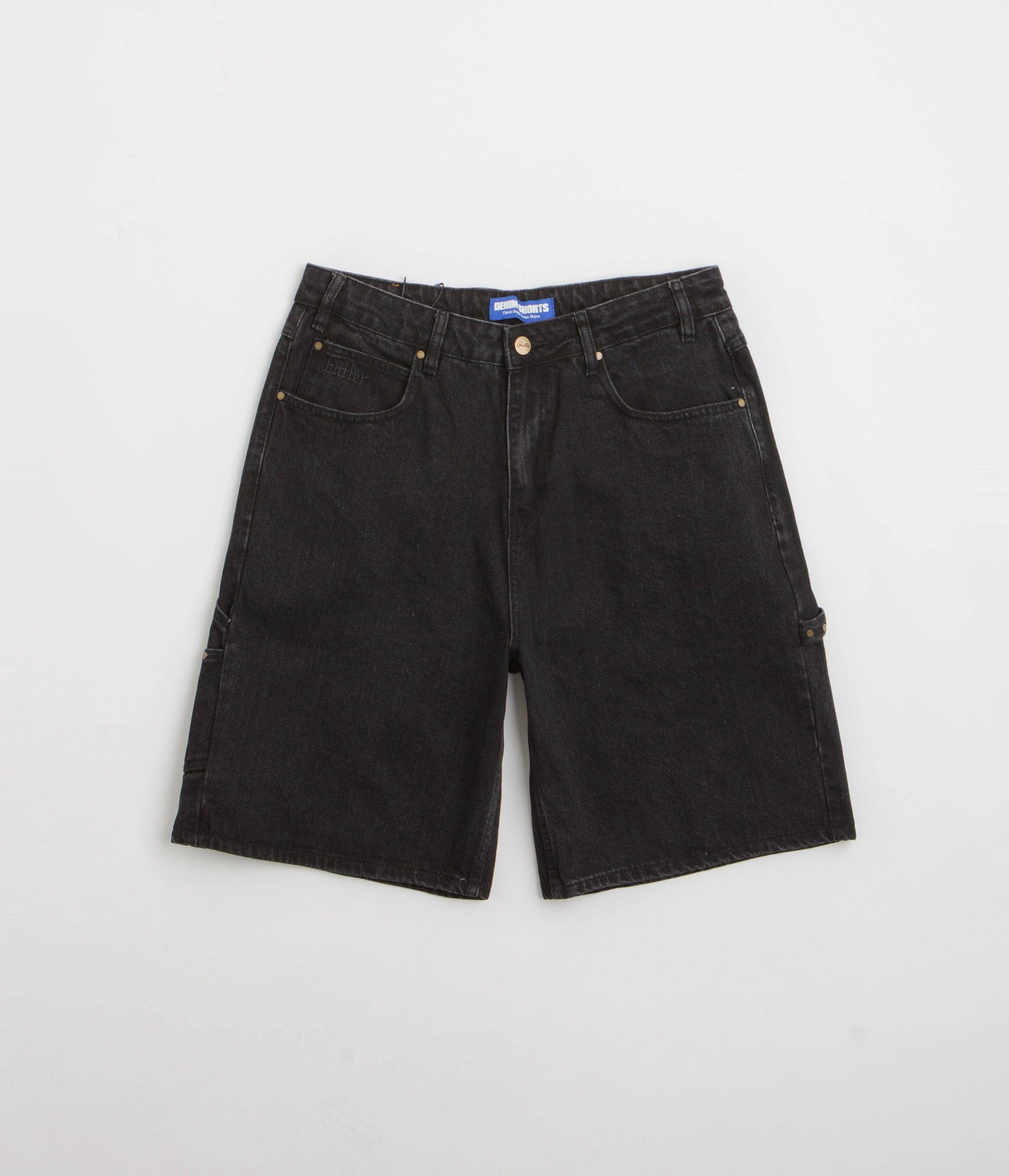 Butter Goods Rivet Denim Shorts - Washed Black Street Chic