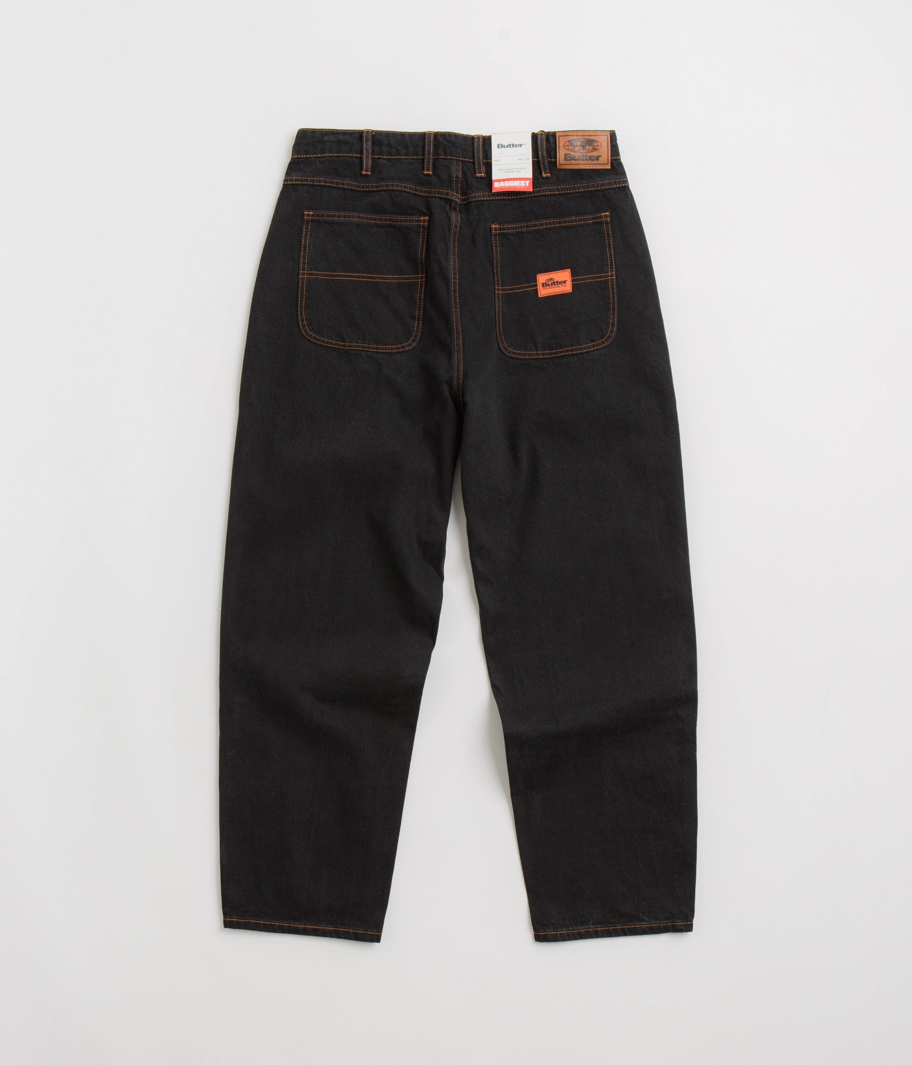 Butter Goods Santosuosso Jeans - Washed Black / Orange Versatile use