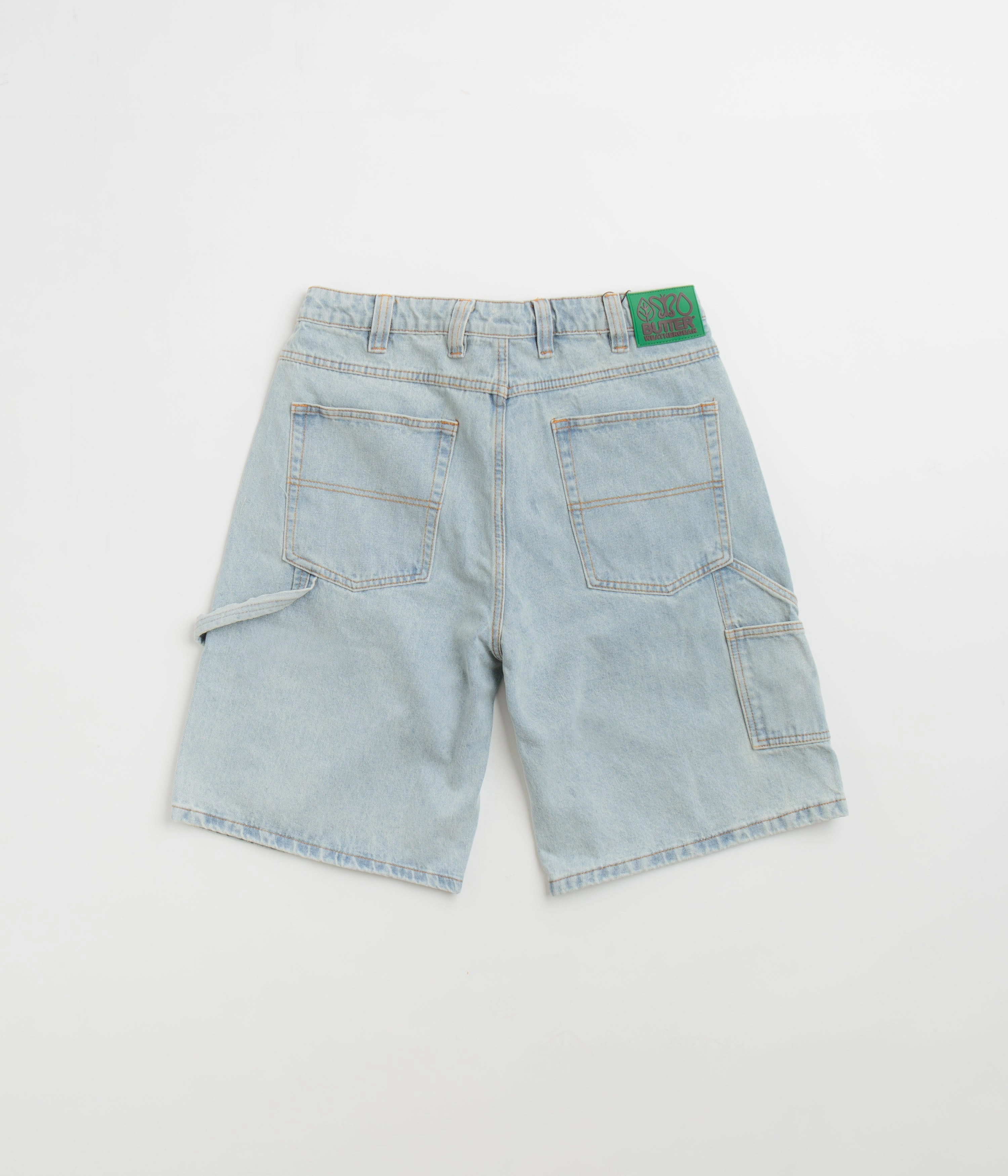 Butter Goods Weathergear Denim Shorts - Faded Light Wash Wedges