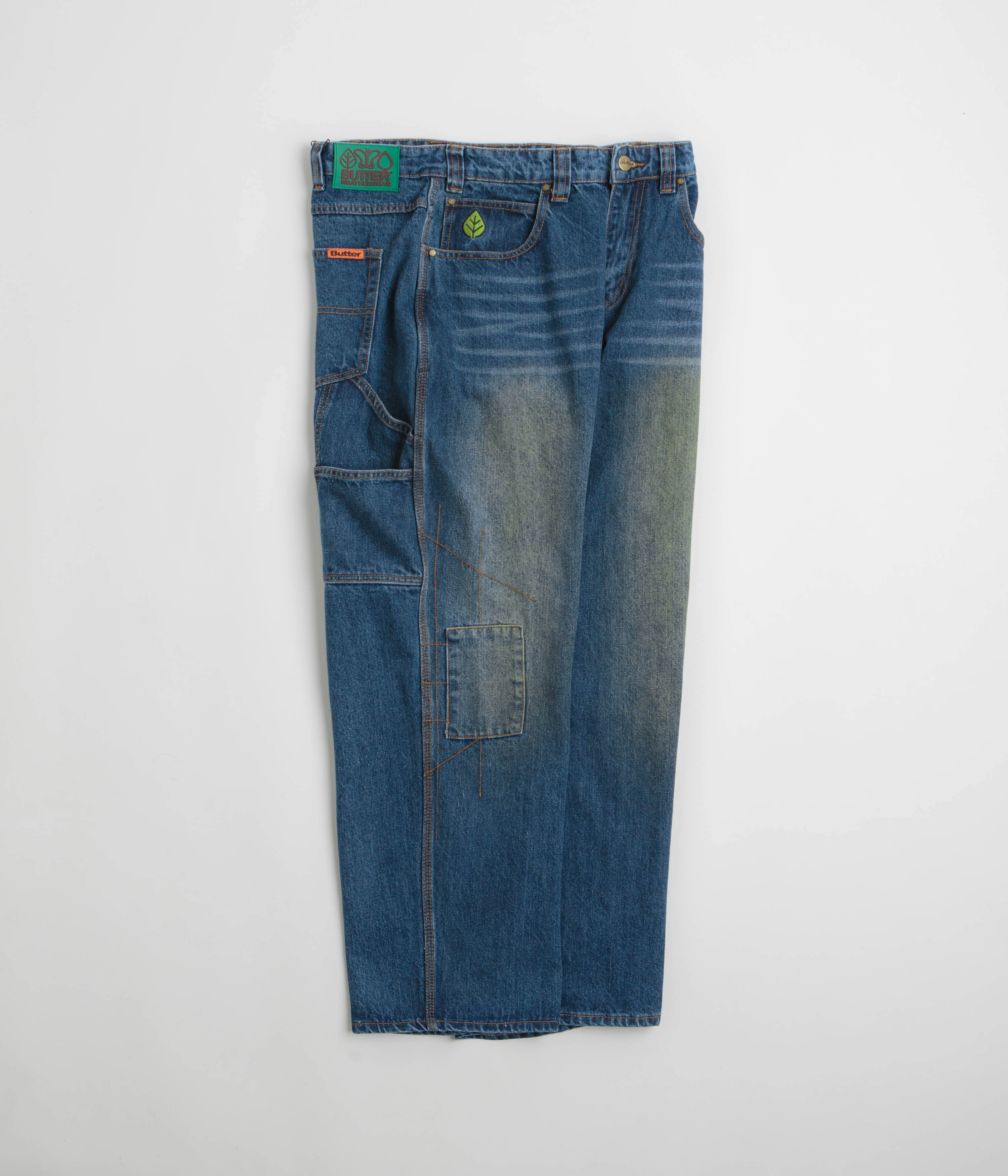 wrinkle free Tear Resistant Butter Goods Weathergear Jeans - Repaired Indigo