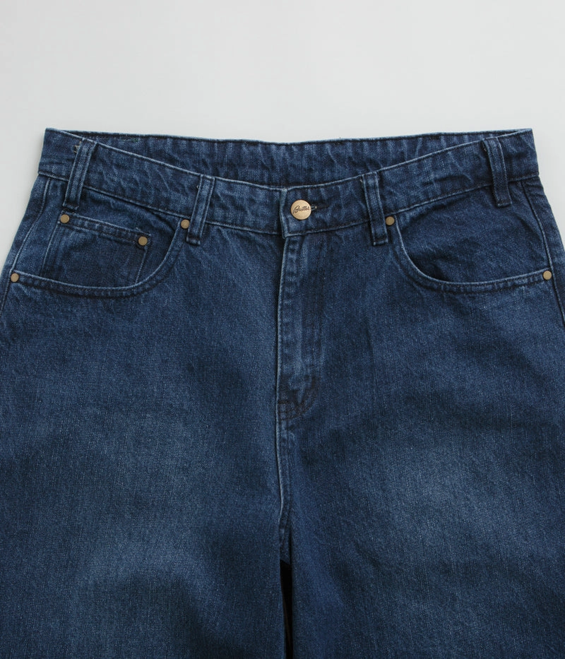Contoured Panel Design SecureClosureSystem Butter Goods Wide Cut Jeans - Washed Slub Blue