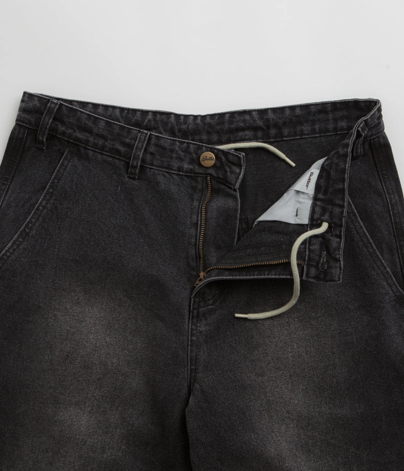 Feminine Cut Butter Goods Work Pants - Distressed Black