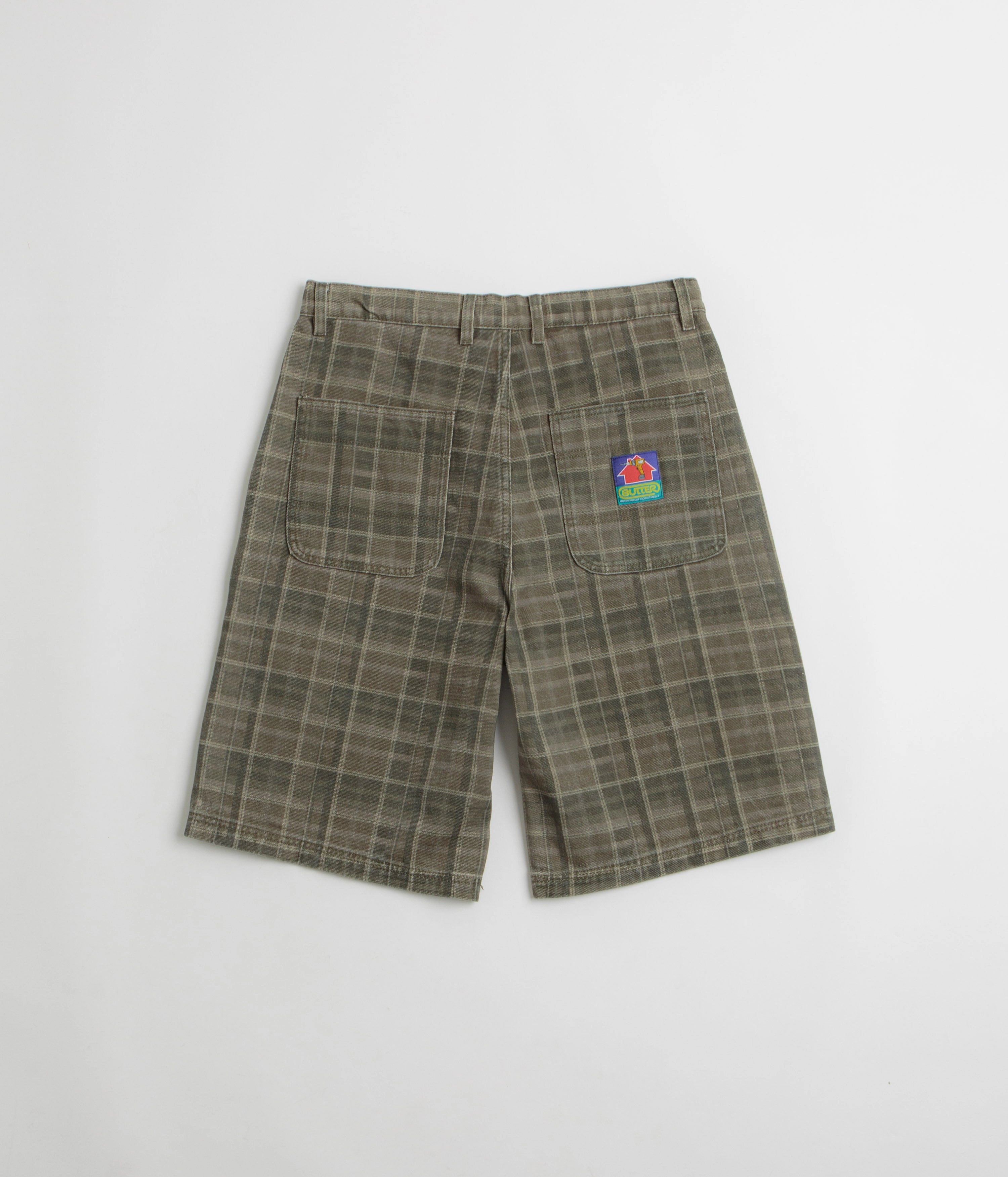 Flexible Gusset Design Flex Fit Design Butter Goods Work Shorts - Washed Plaid