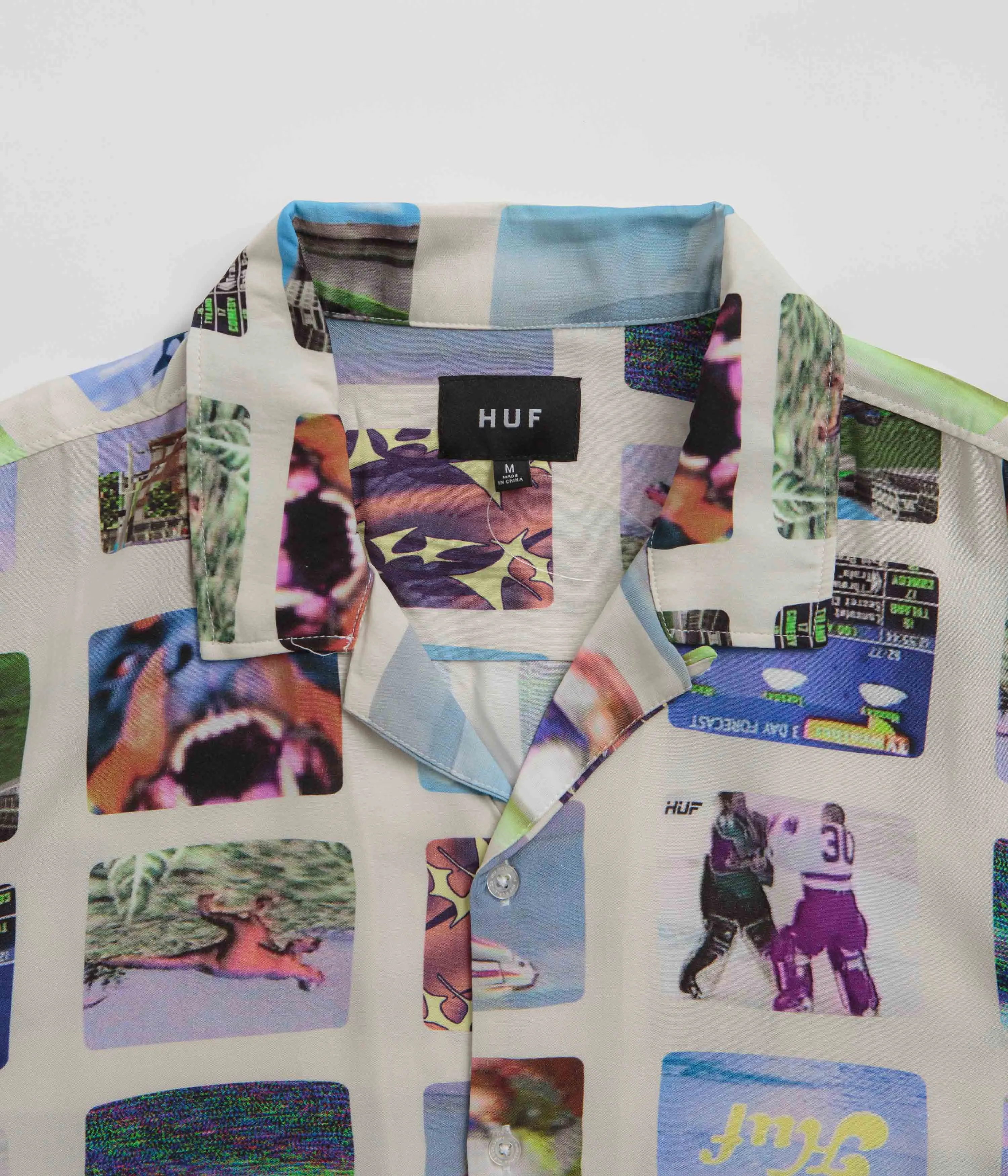 HUF 500 Channels Resort Short Sleeve Shirt - Multi Holiday Outfit Contemporary Style
